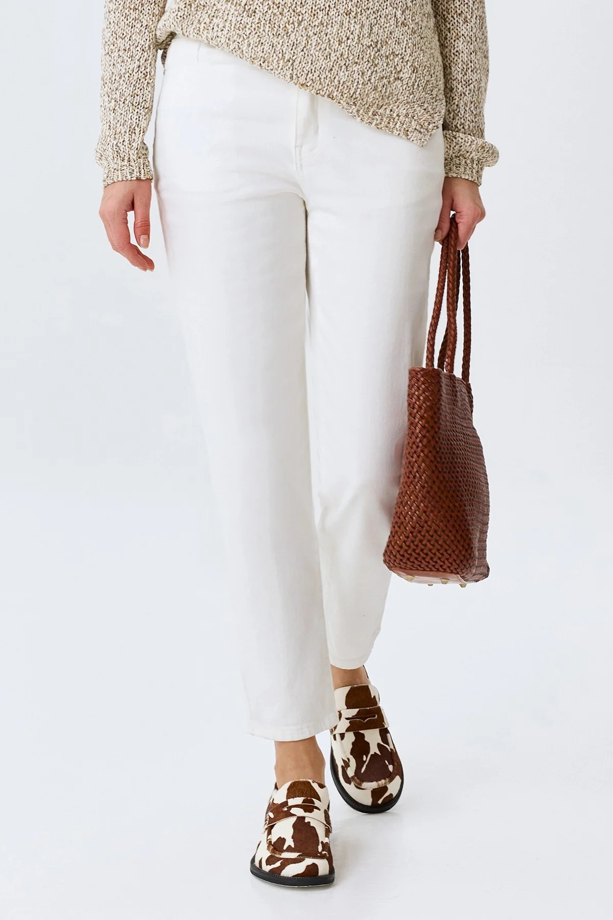 Базовые белые джинсы Slim, 46