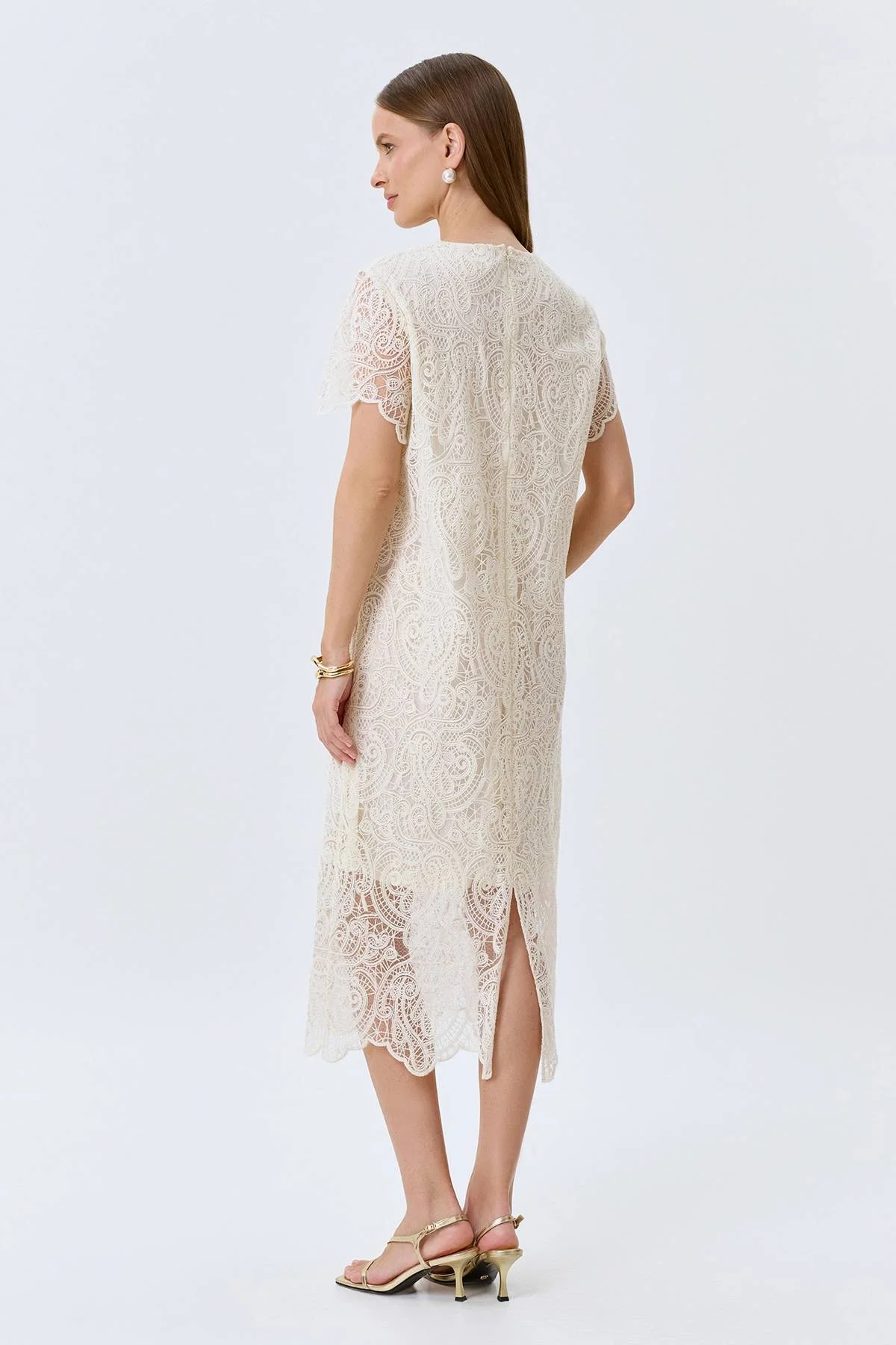 Ажурное платье из хлопка, 44