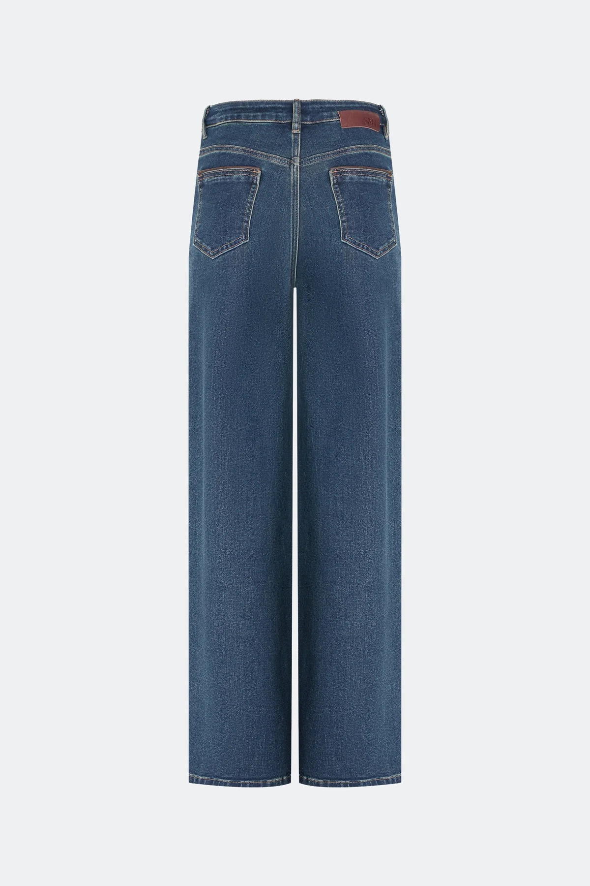 Джинсы Straight fit с кантами из эко кожи, 50