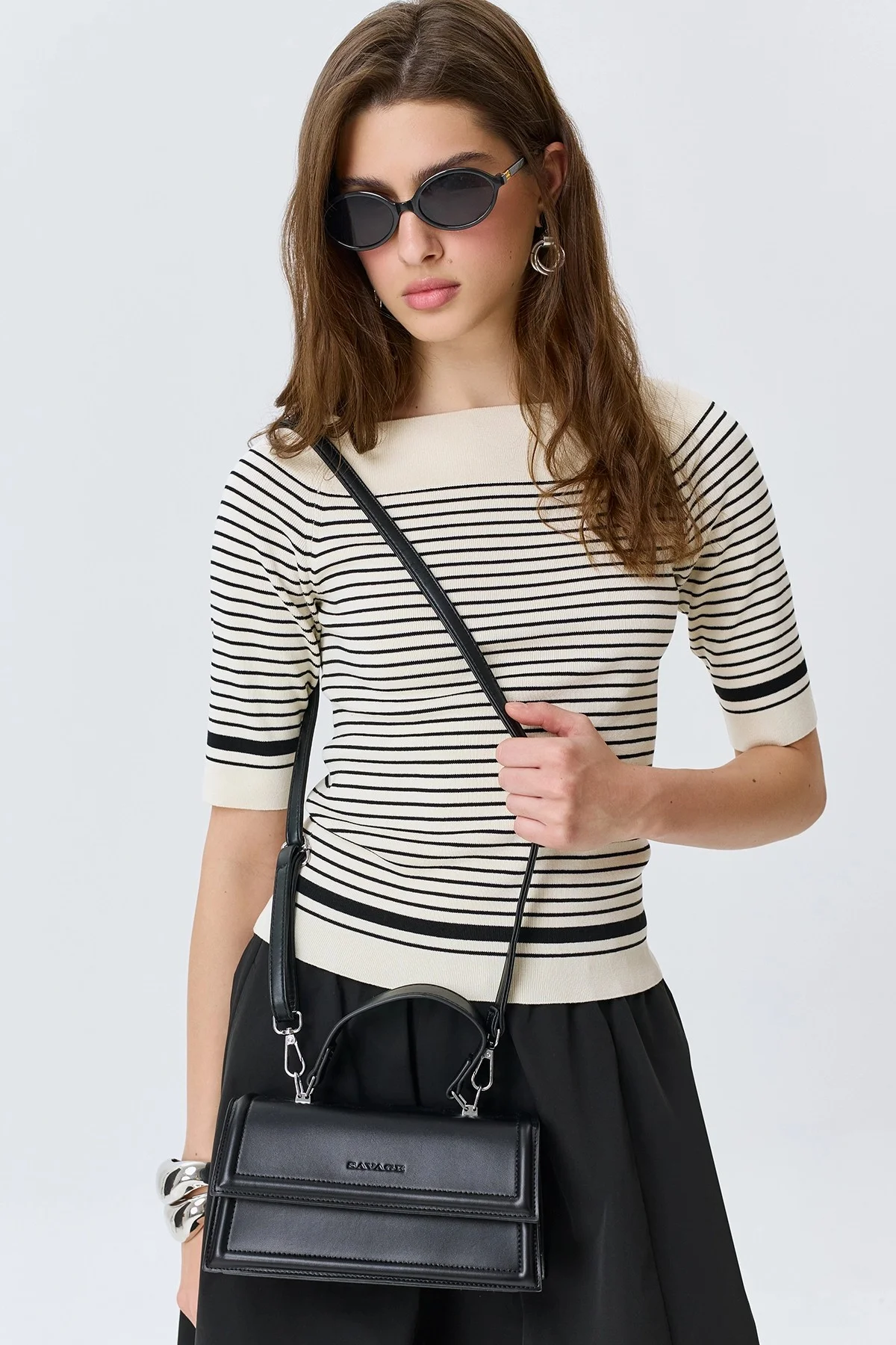 Сумка-багет из искусственной кожи, One