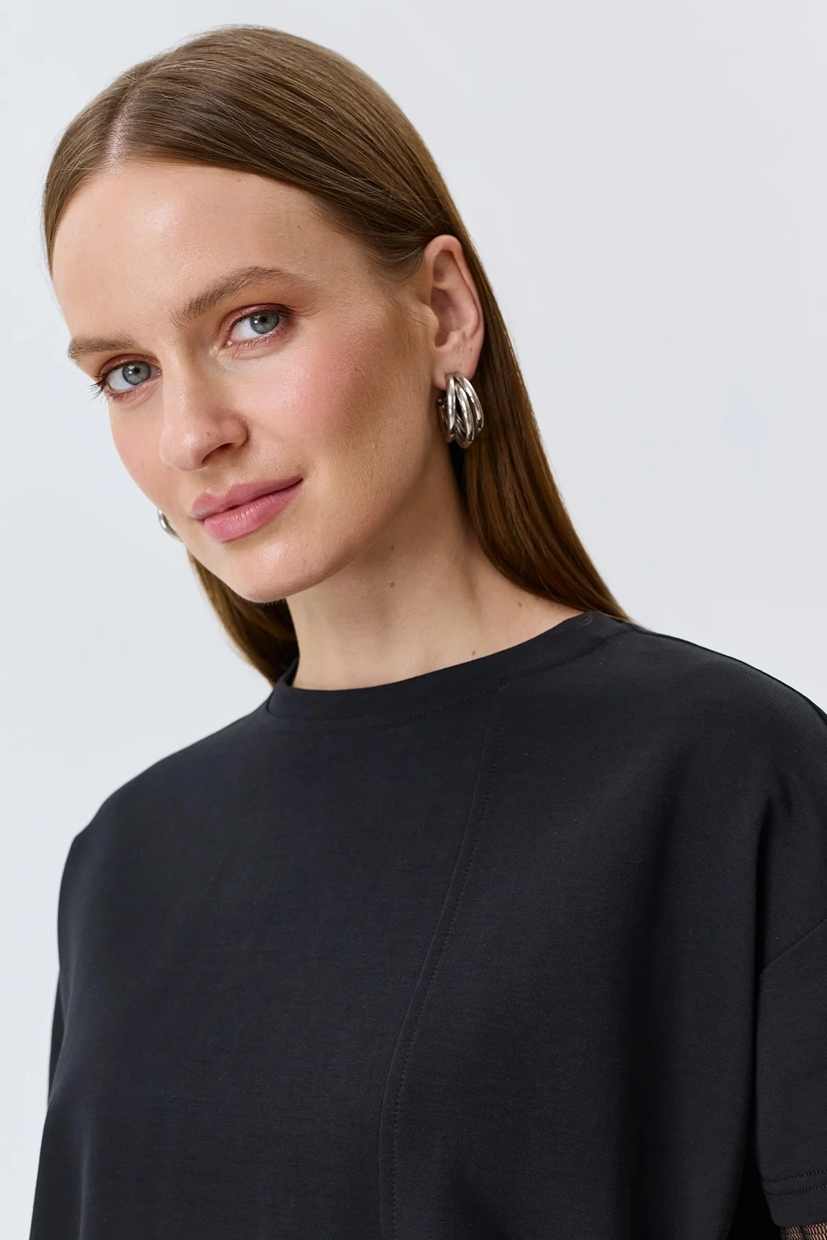 Джемпер с вставками из сетки, 38