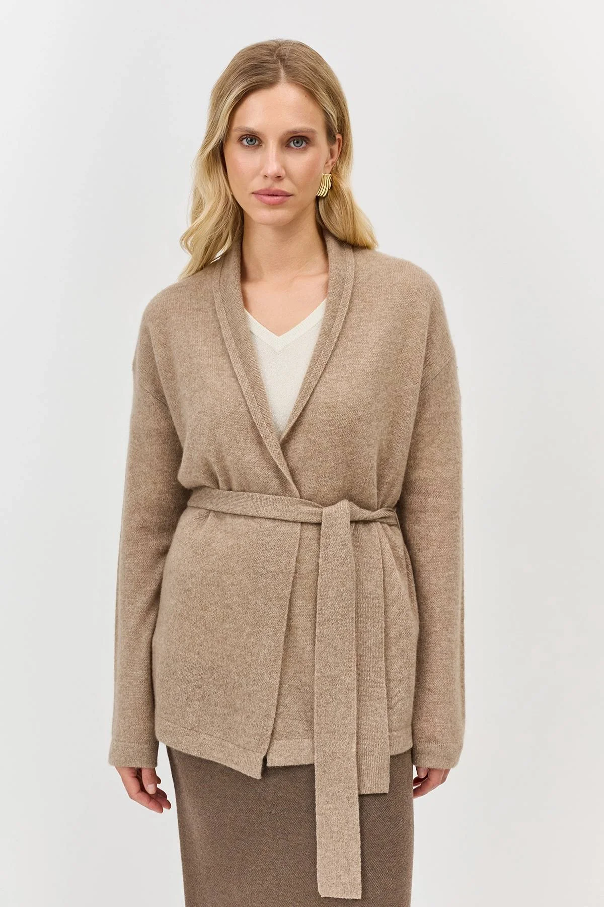 Вязаный кардиган из 100% кашемира, 38