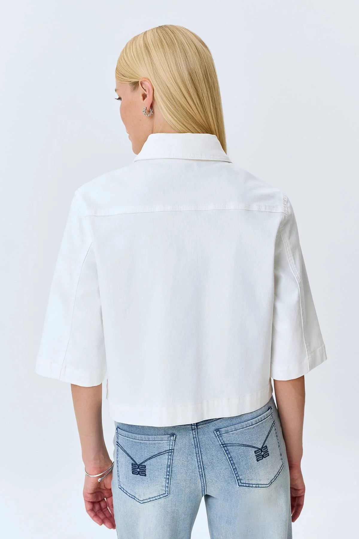 Укороченный джинсовый жакет, 40