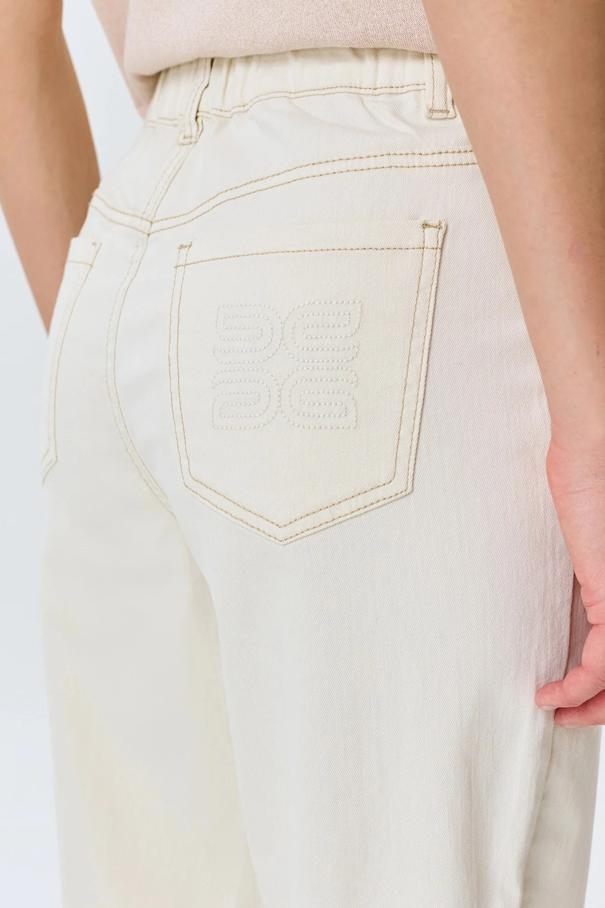 Бежевые джинсы Slim fit, 36