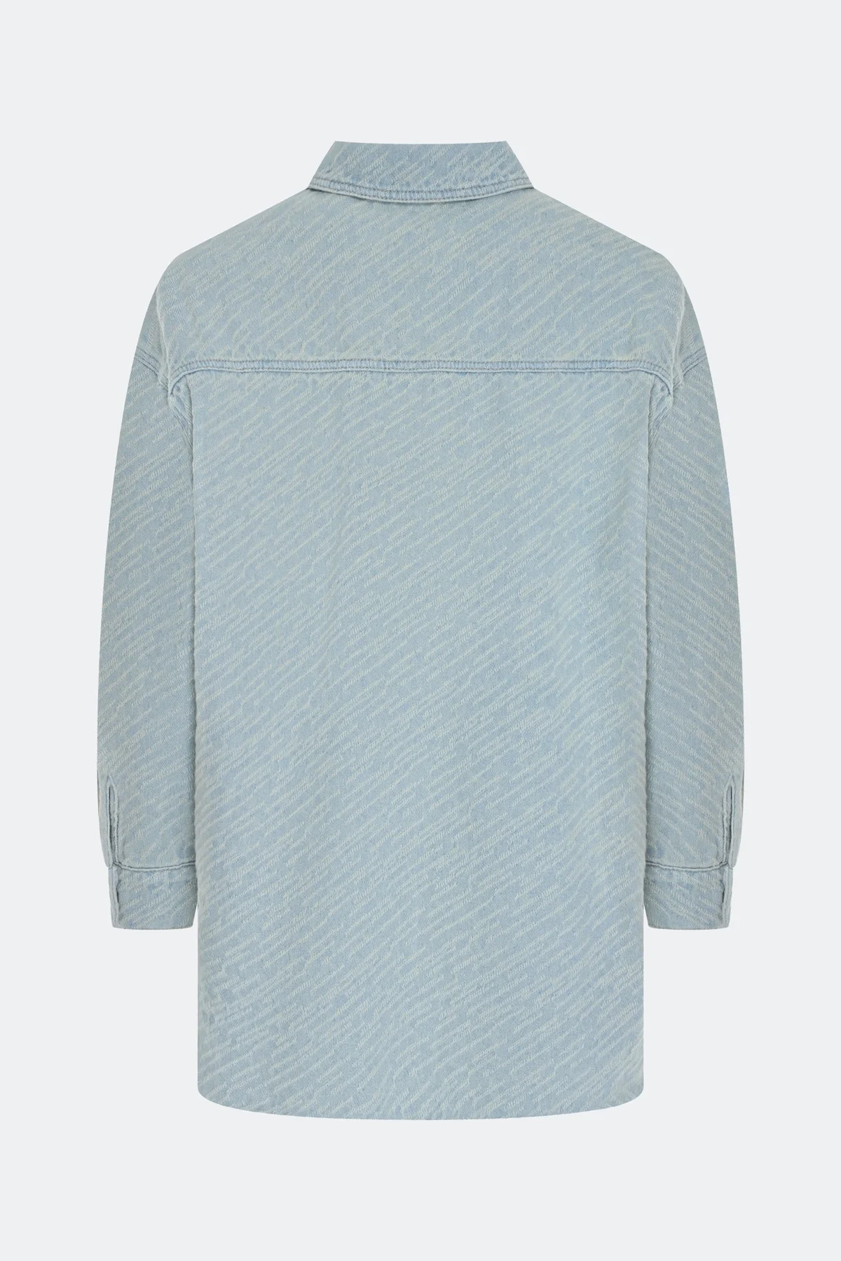 Рубашка из фактурного денима, 50