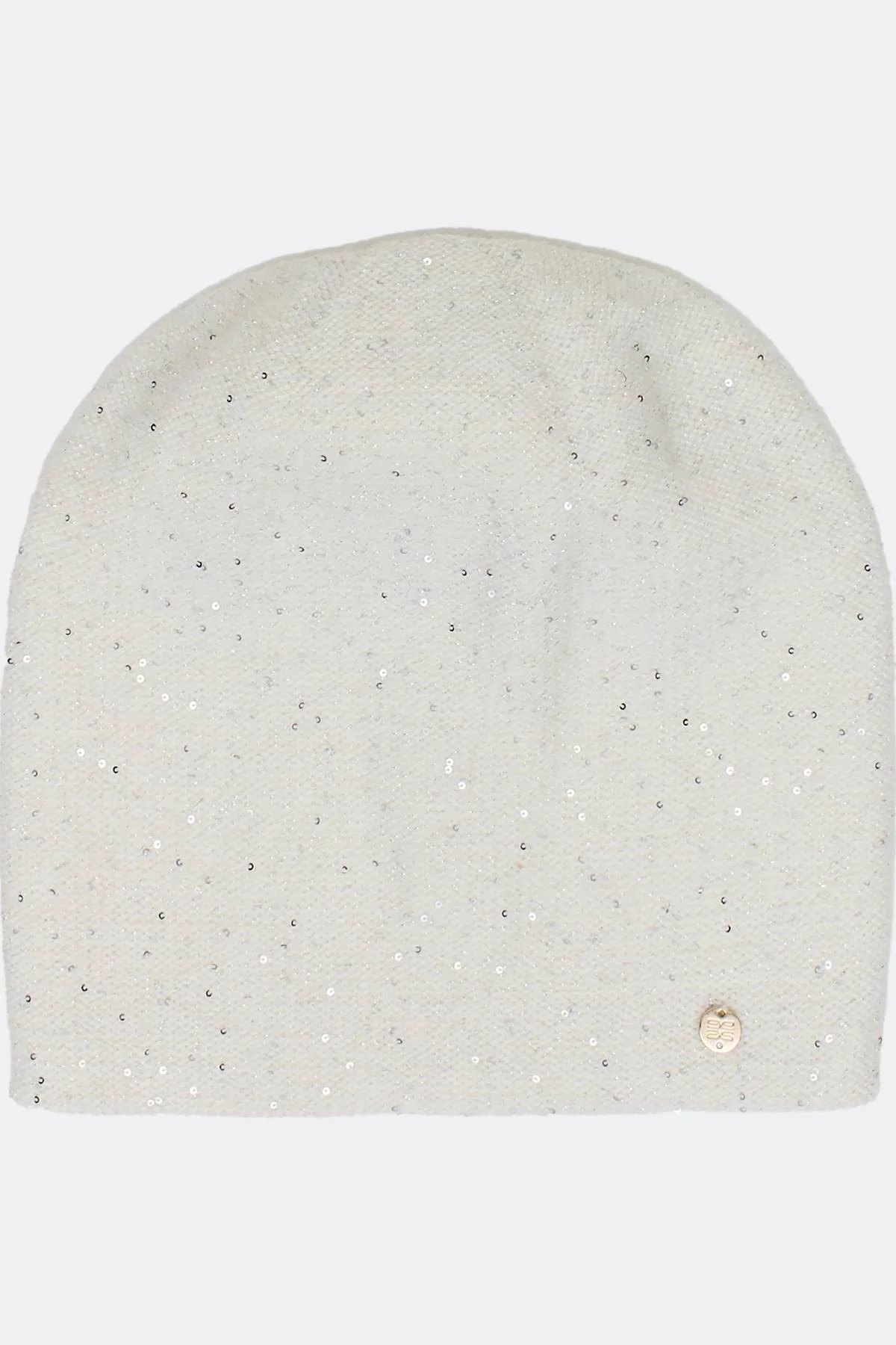 Светлая шапка с деликатными пайетками, One