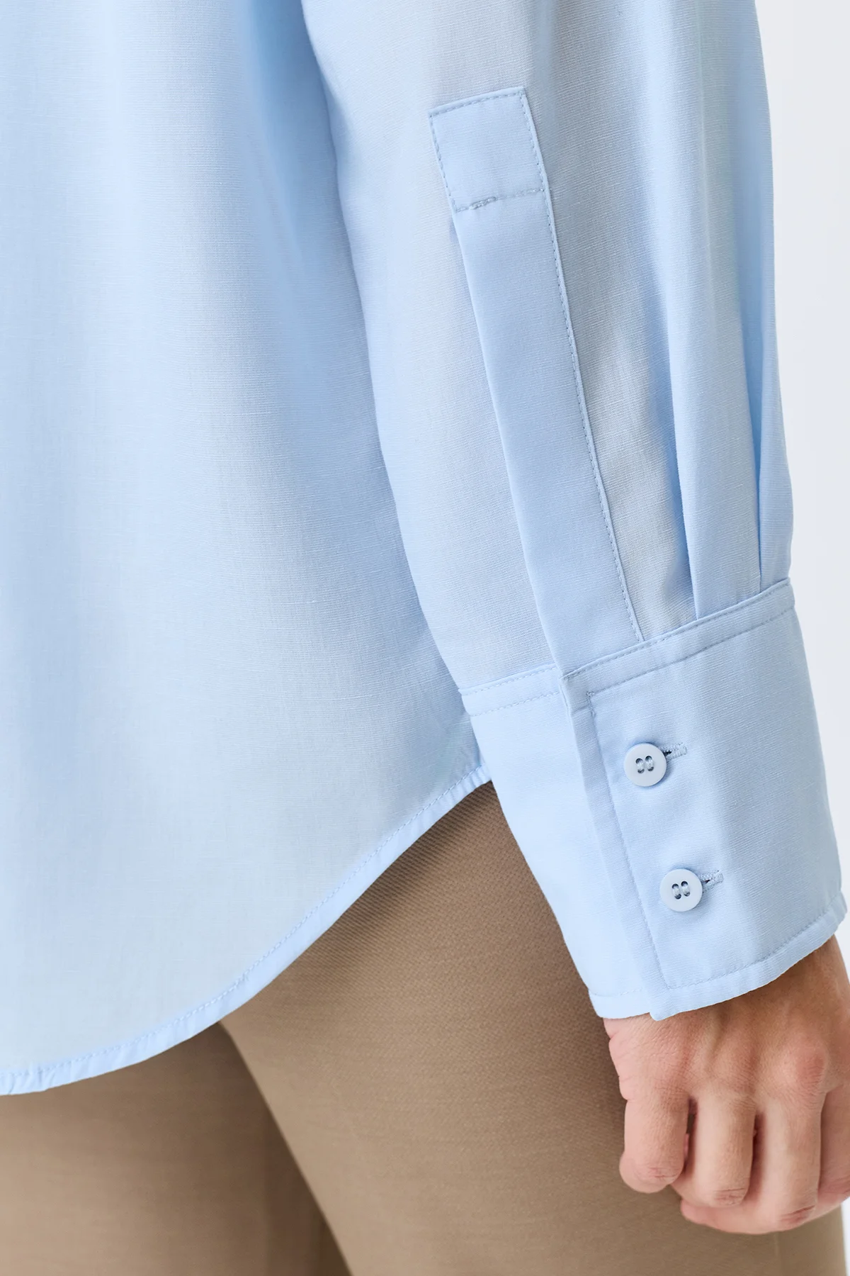 Базовая рубашка в голубом цвете, 50