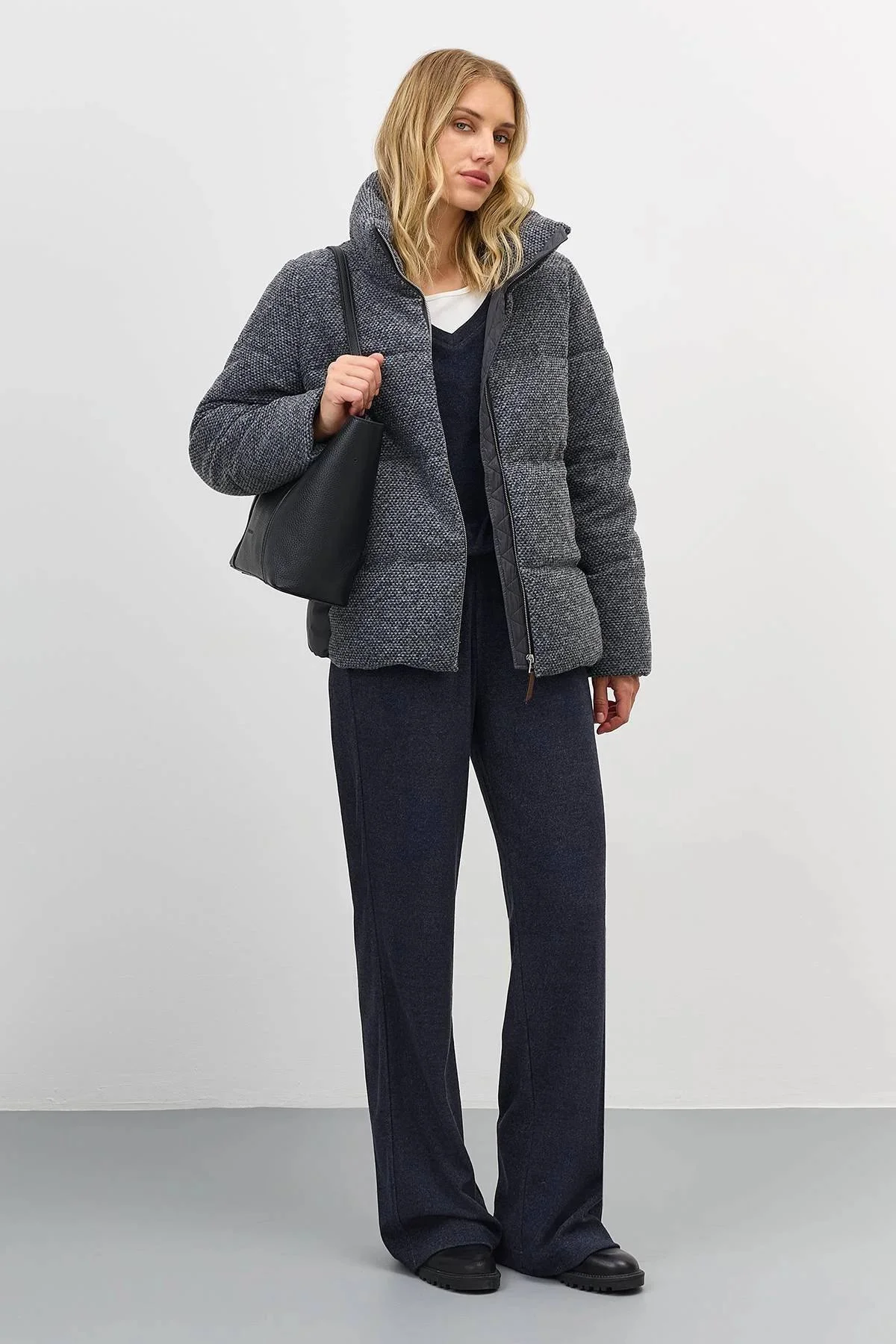 Минималистичная комбинированная куртка, 52