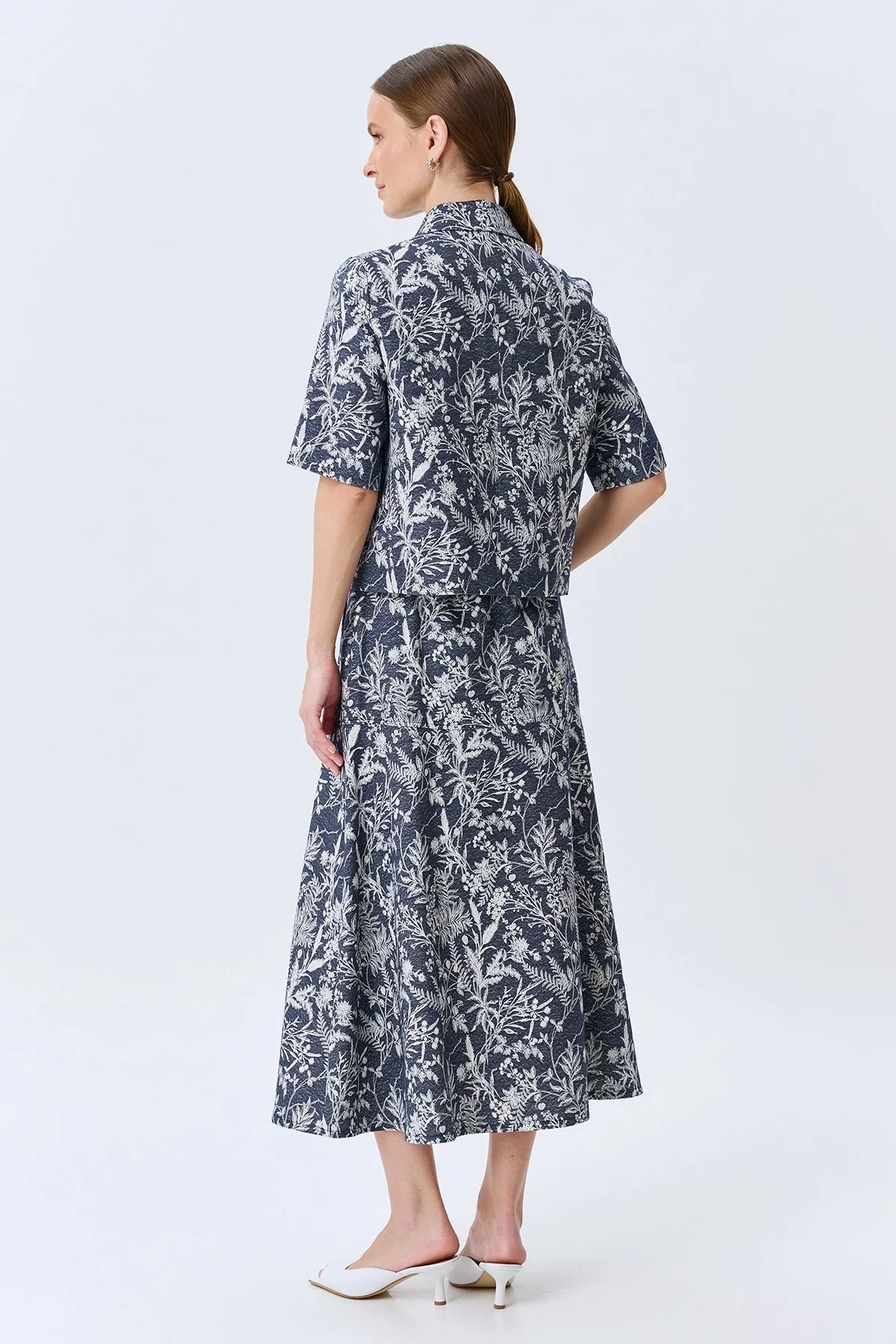 Юбка из жаккардового денима, 46