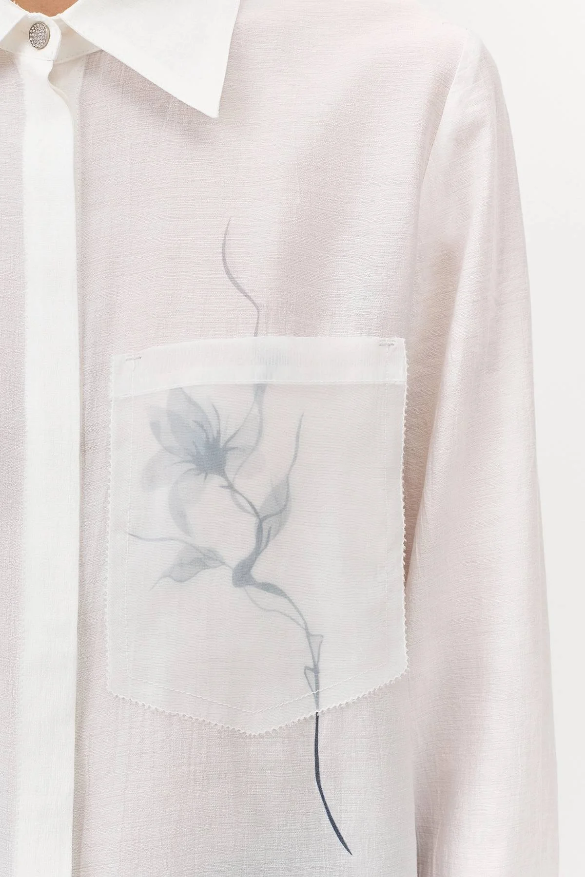 Блузка с нежным принтом, 42