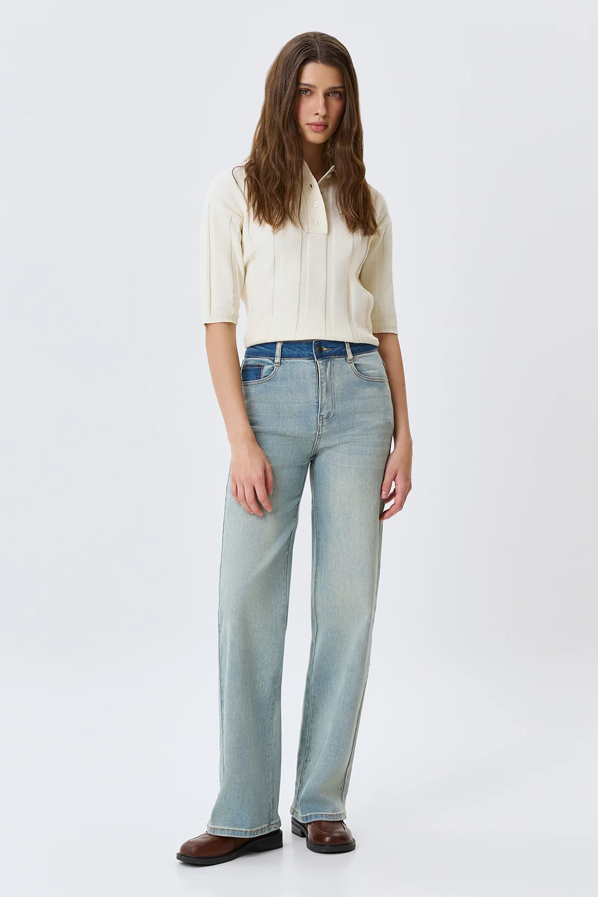 Поло в рубчик из 100% хлопка, 46