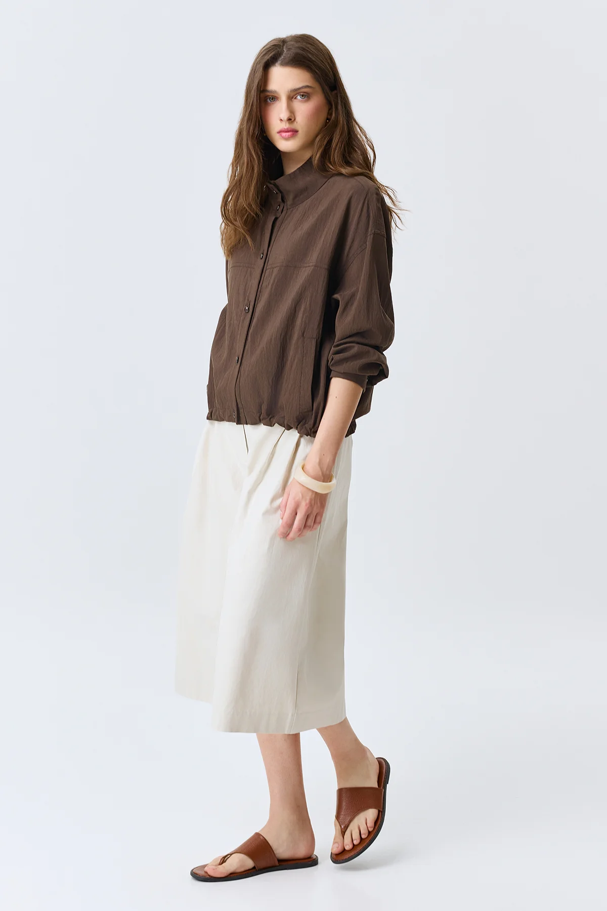 Удлиненные бермуды из лиоцелла и хлопка, 52