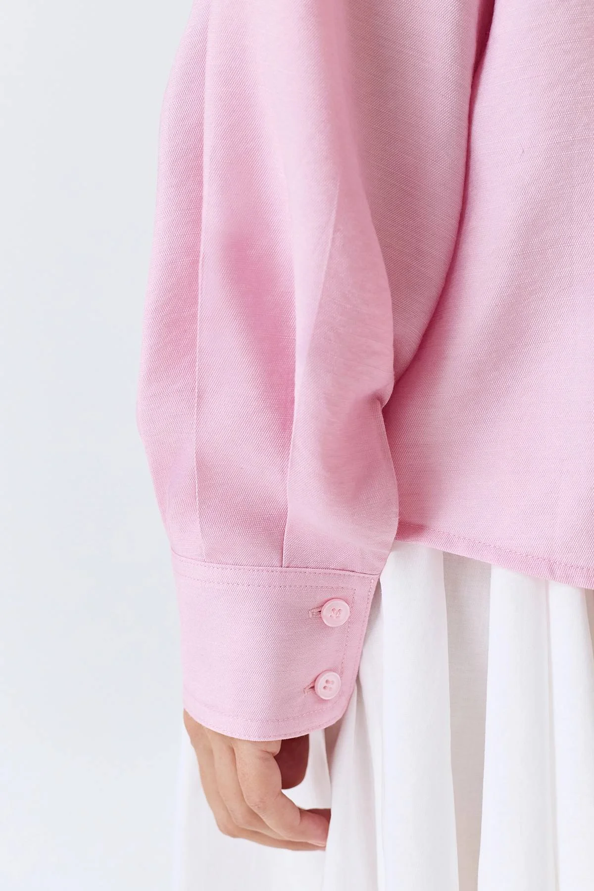 Блузка из вискозы цвета "Baby pink", 46