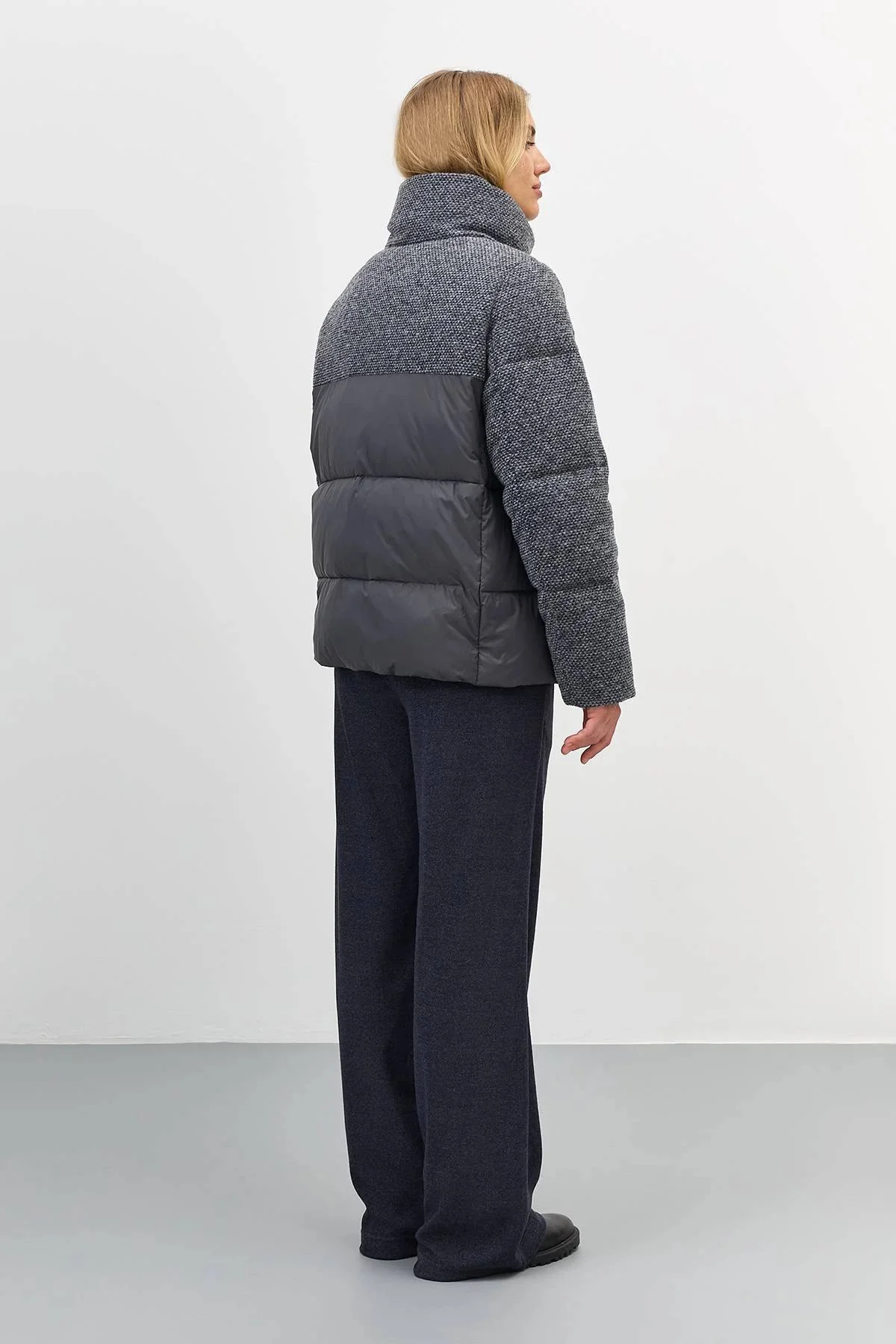 Минималистичная комбинированная куртка, 48