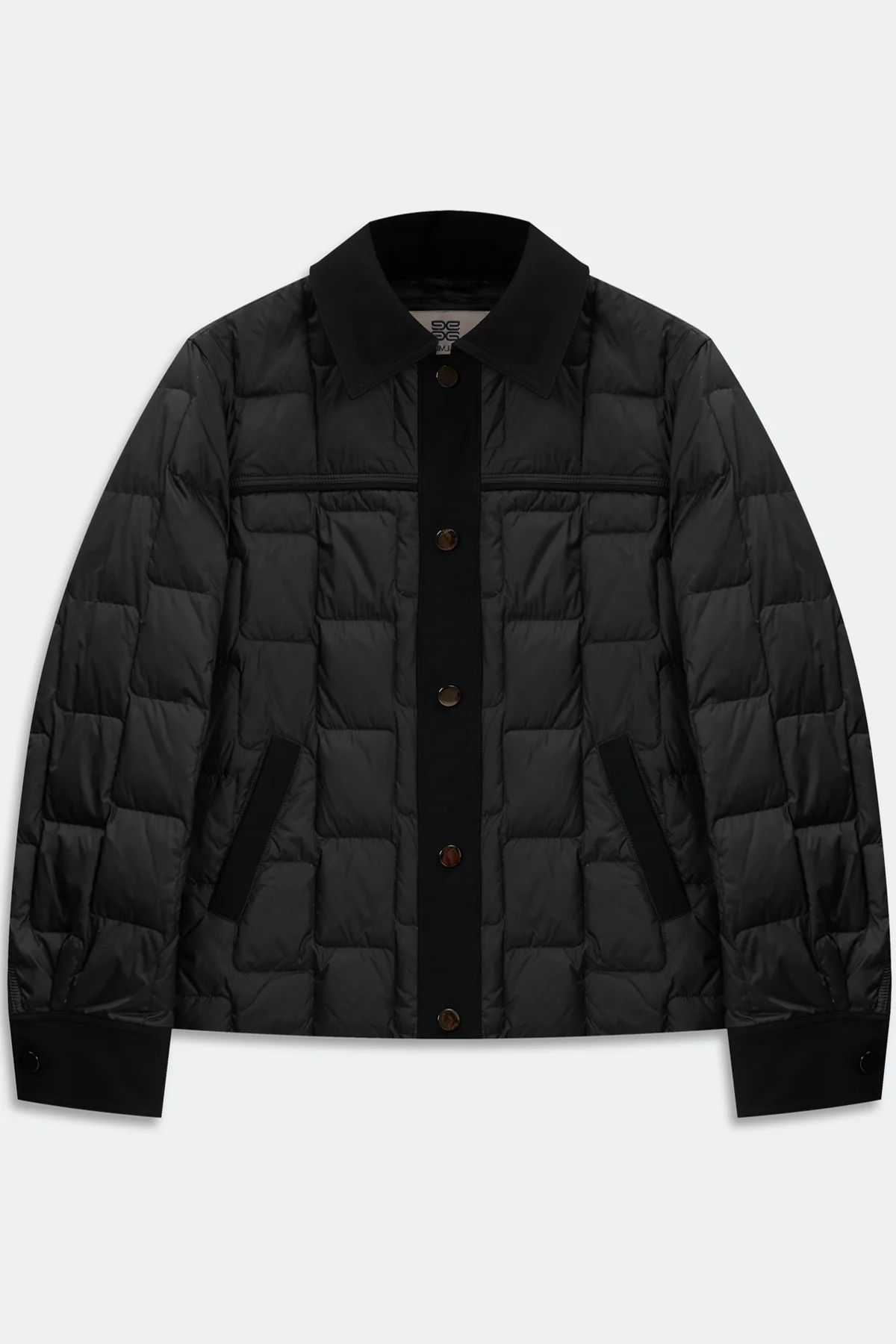 Темная стеганая куртка на натуральном утеплителе, 44
