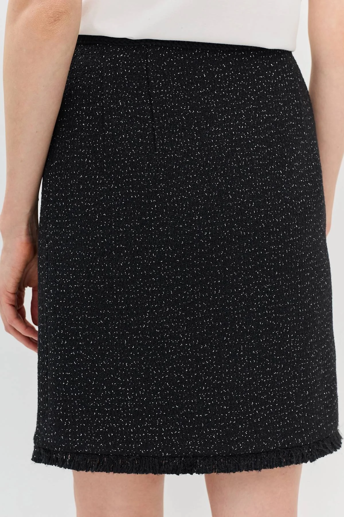 Лимитированая серия юбка-мини из твида с ремнем, 46