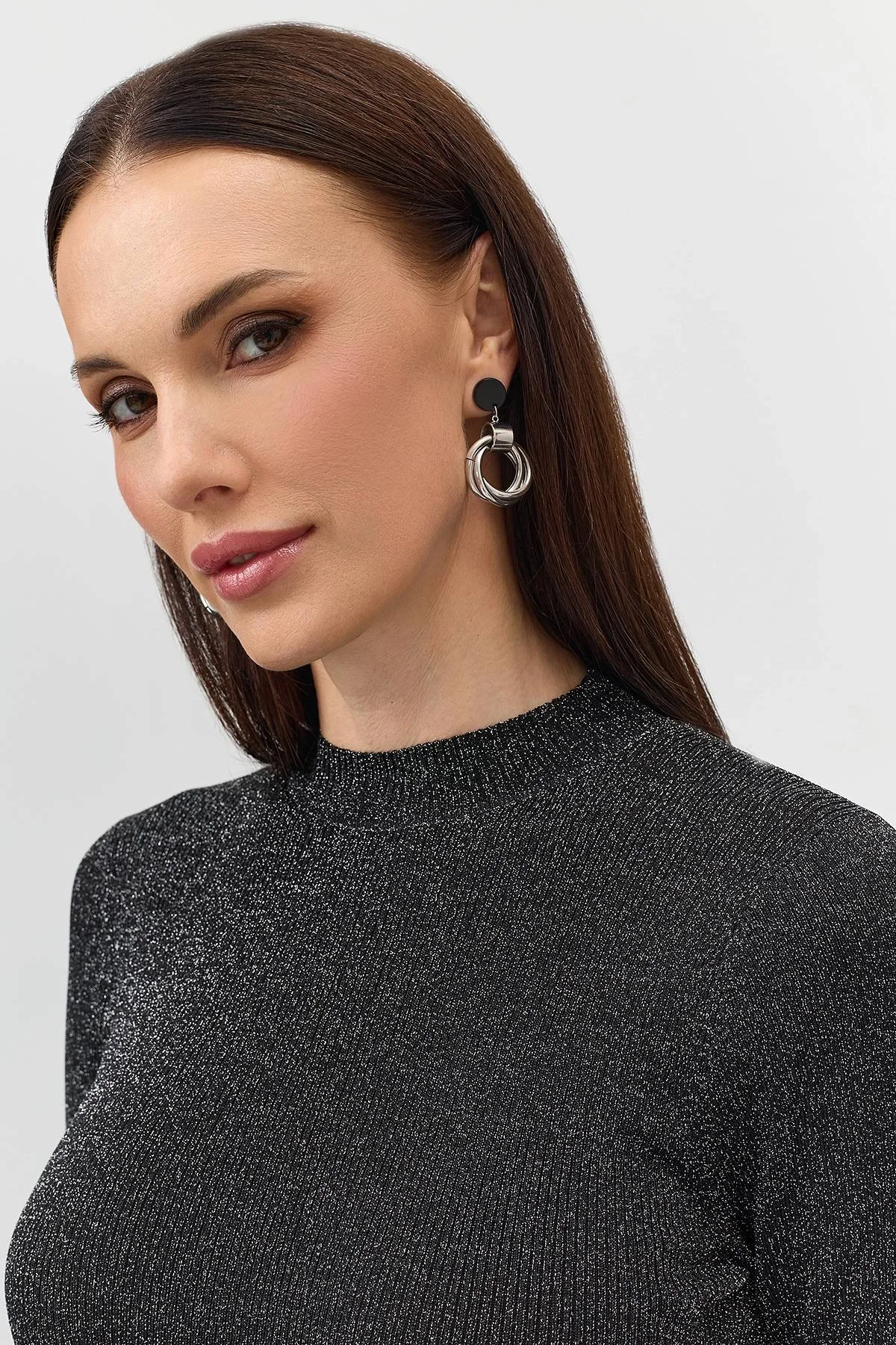 Лимитированная серия платье с мерцающим люрексом и отрытой спиной и ремень, 42