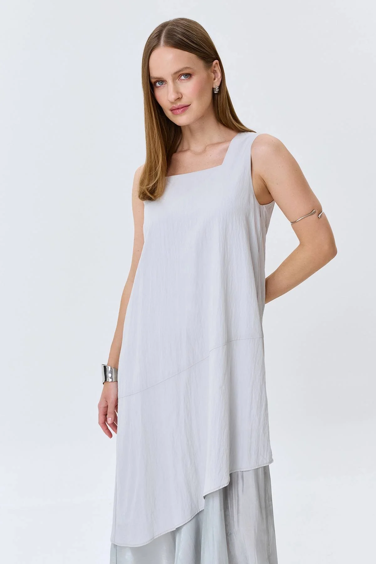 Сарафан с шиммерной фактурной подкладкой, 40