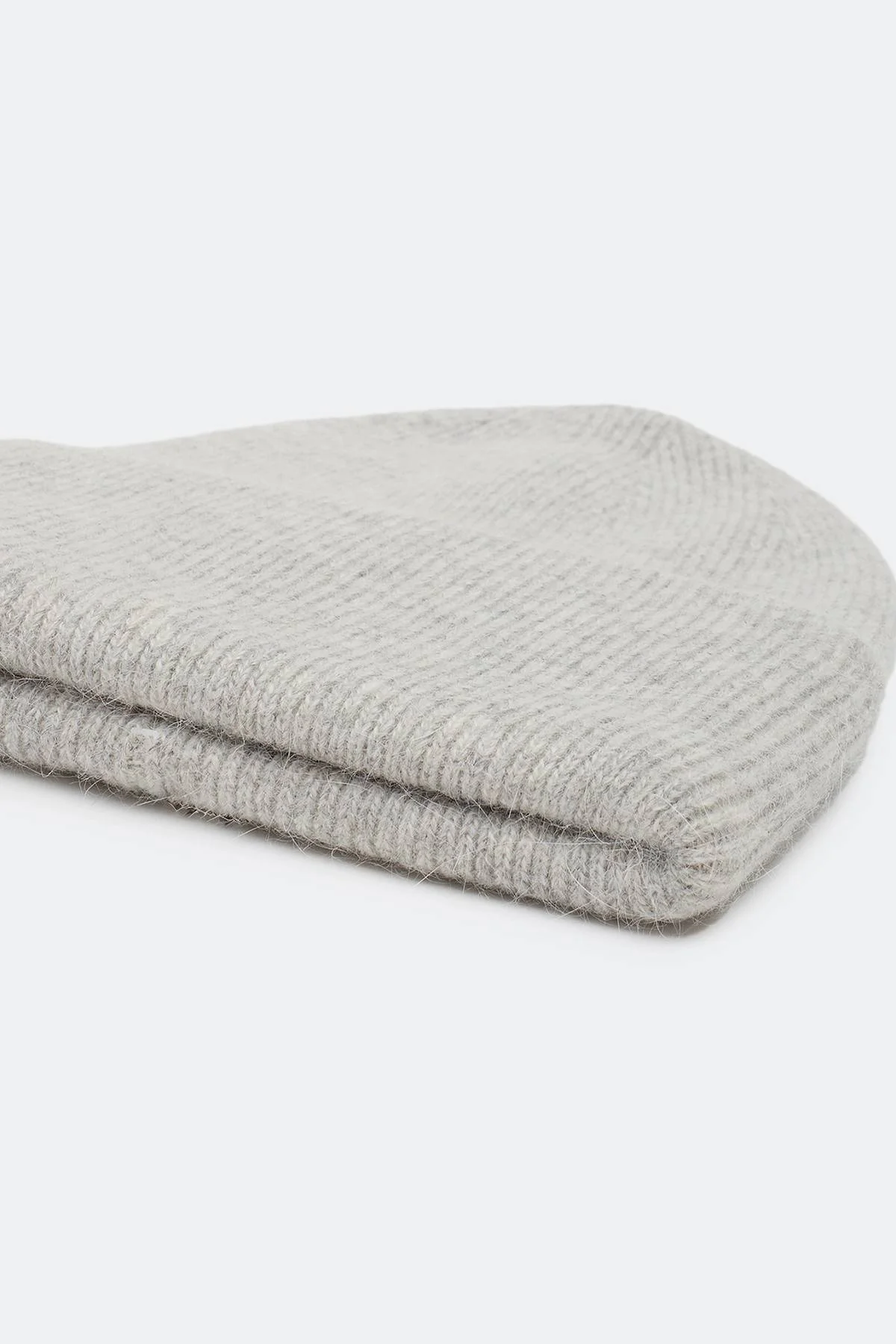 Серая шапка бини с широким отворотом, One