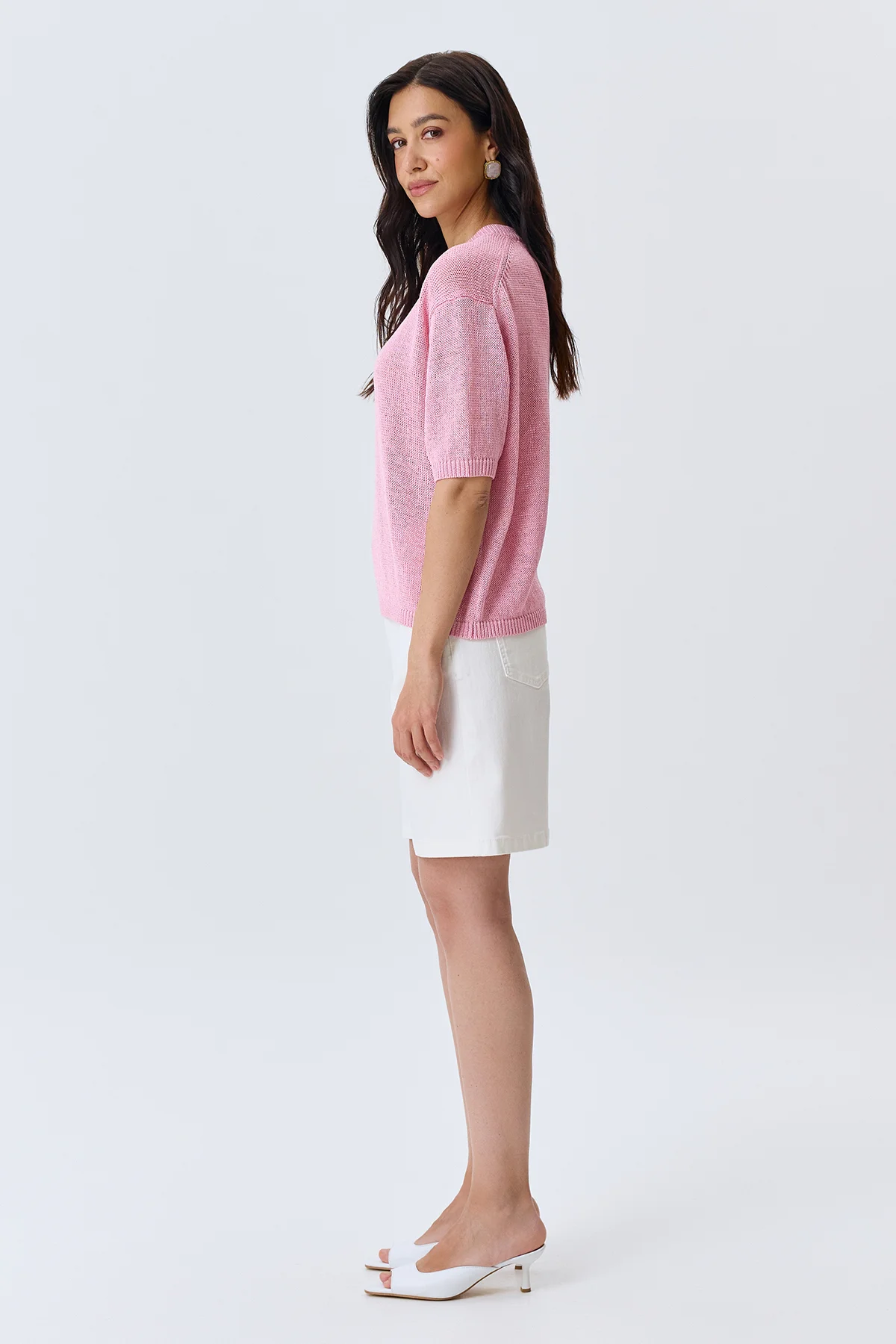 Белые шорты бермуды джинсовые, 52