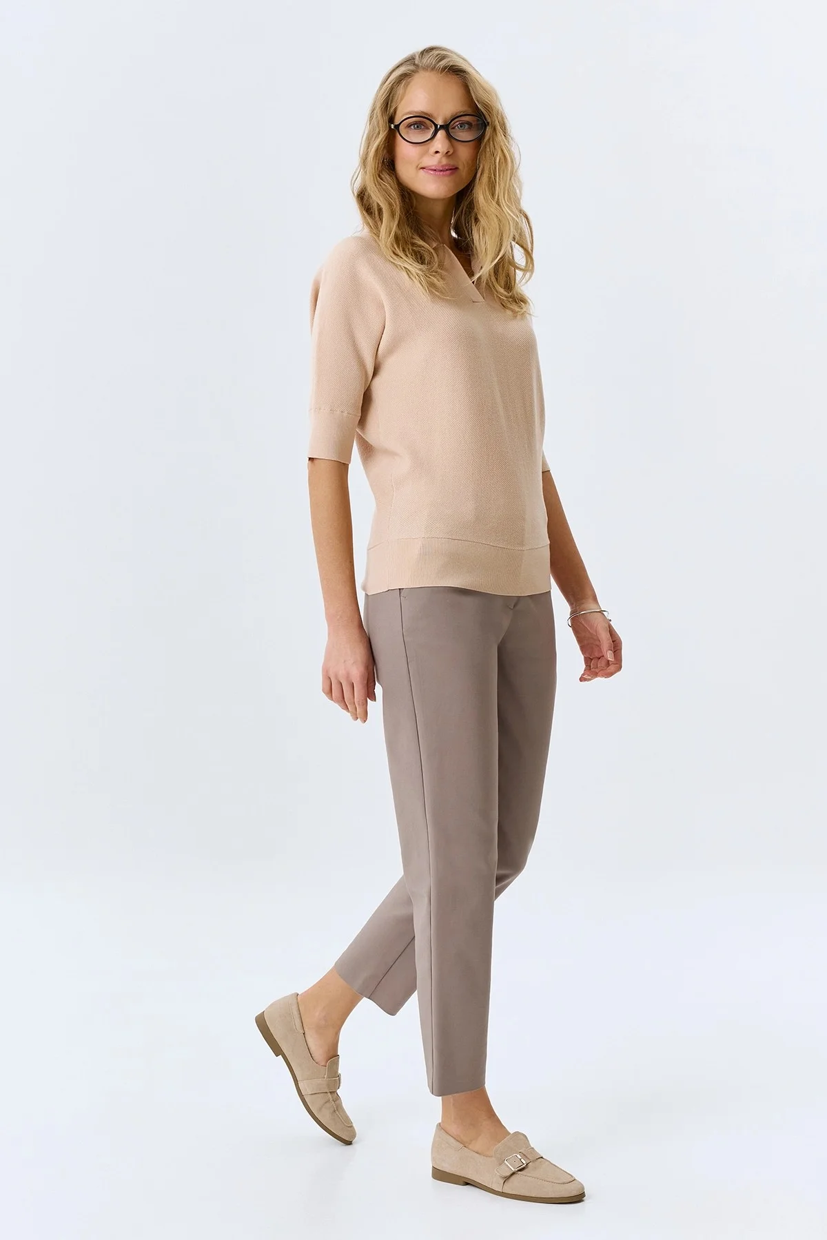 Базовые брюки из эластичного хлопка, 44