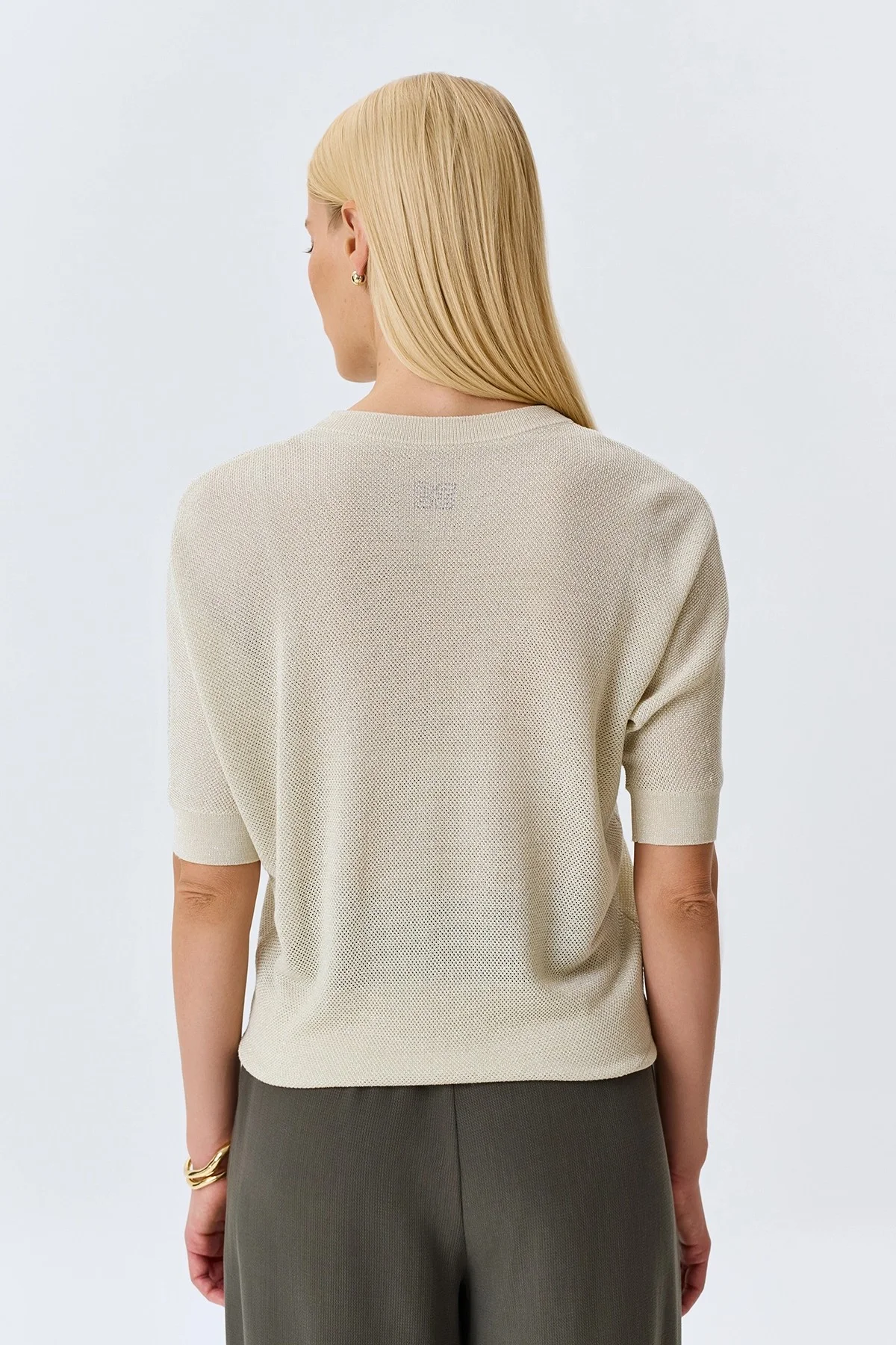 Ажурный джемпер из смесового тенселя, 40