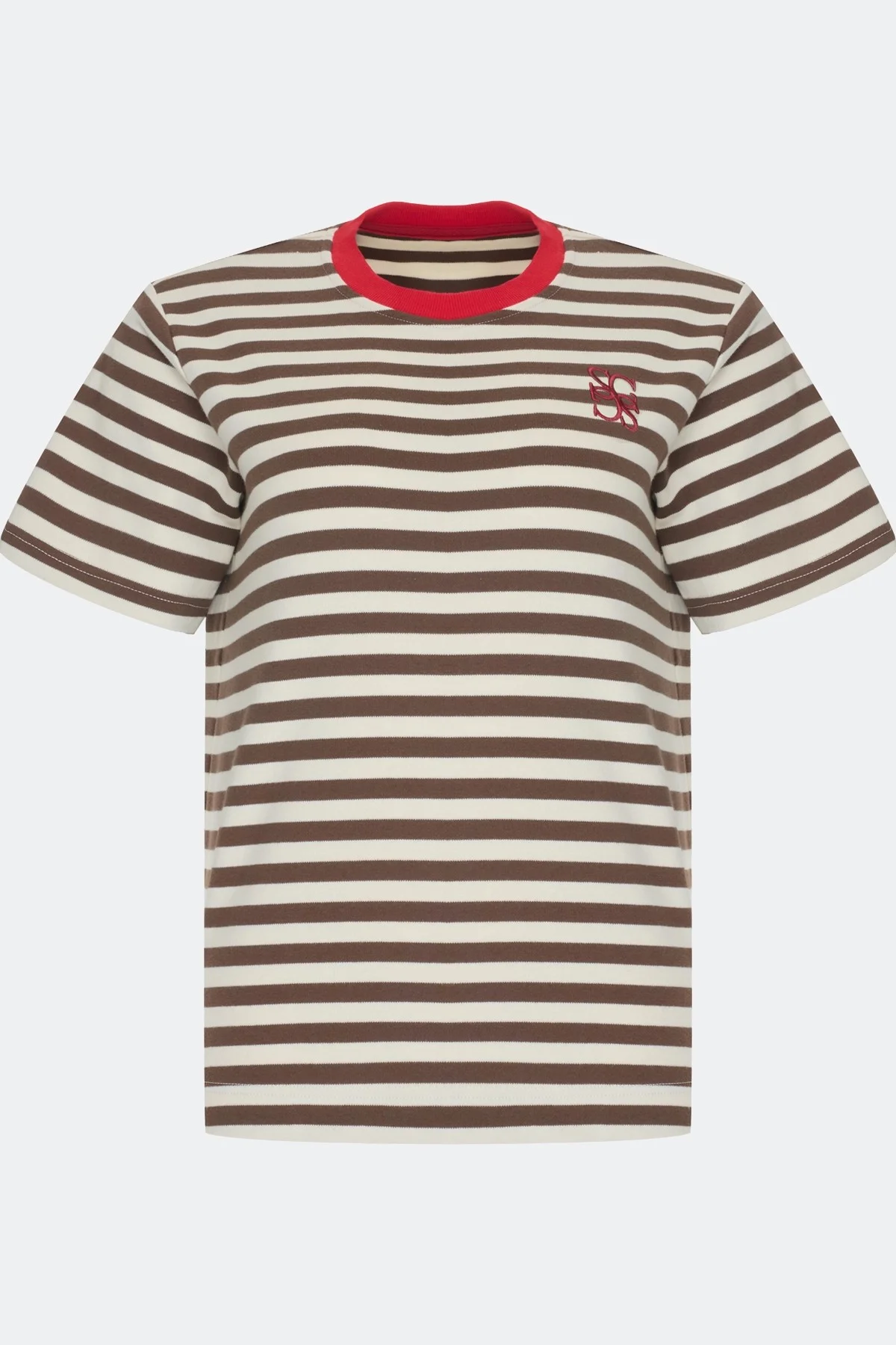 Яркая футболка в полоску, 40