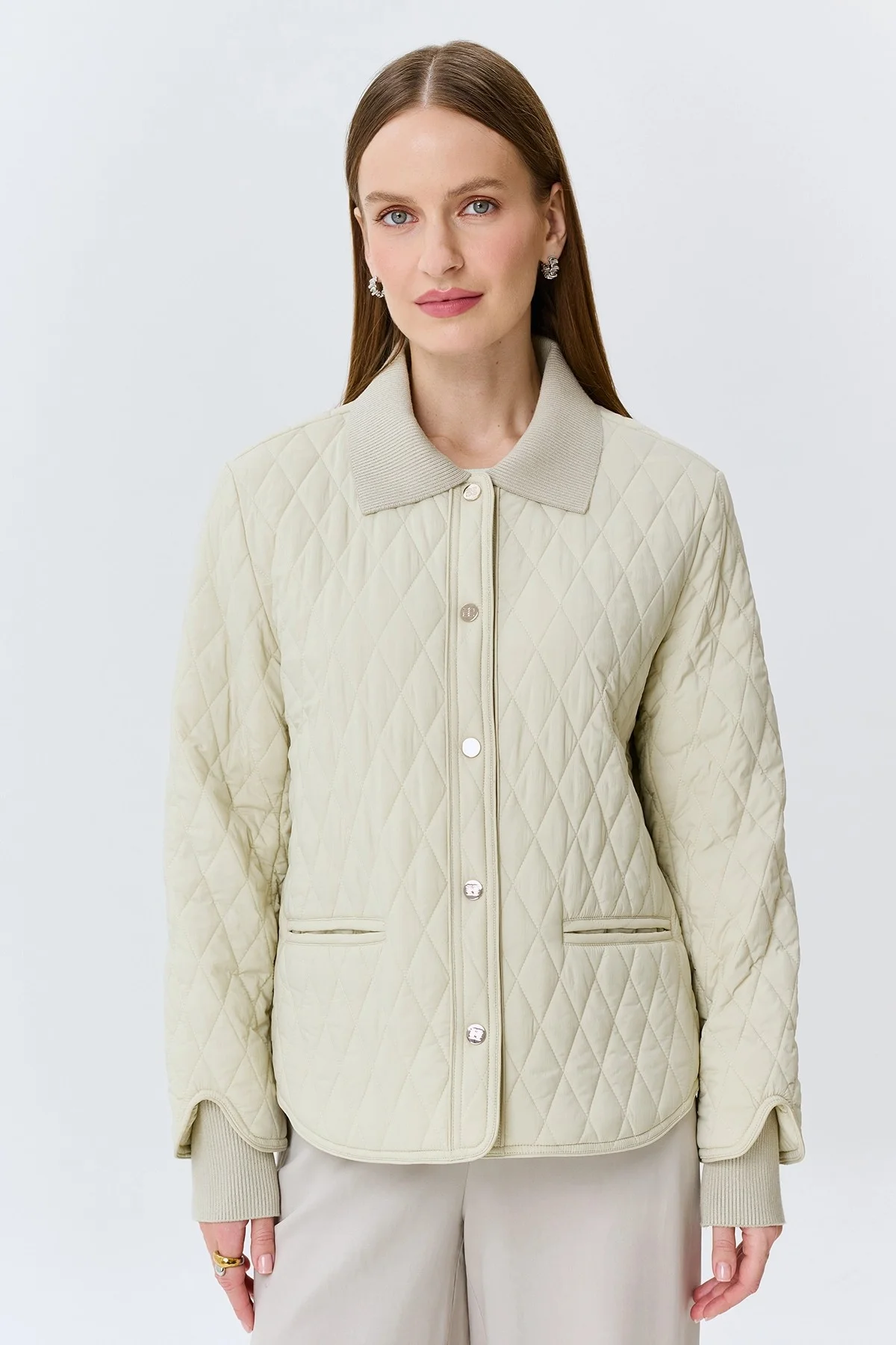 Куртка с мелкой ромбовидной стежкой, 38