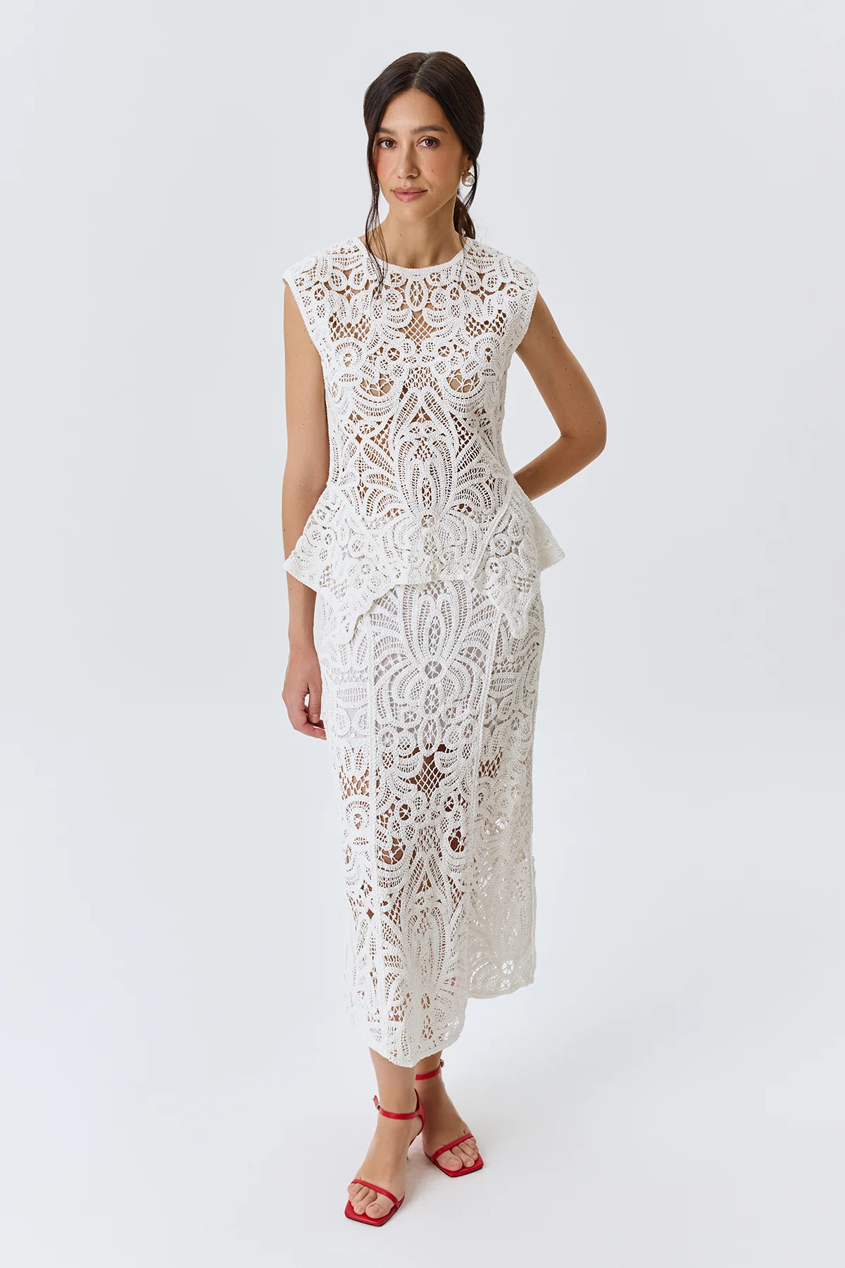 Ажурная кружевная юбка, 44