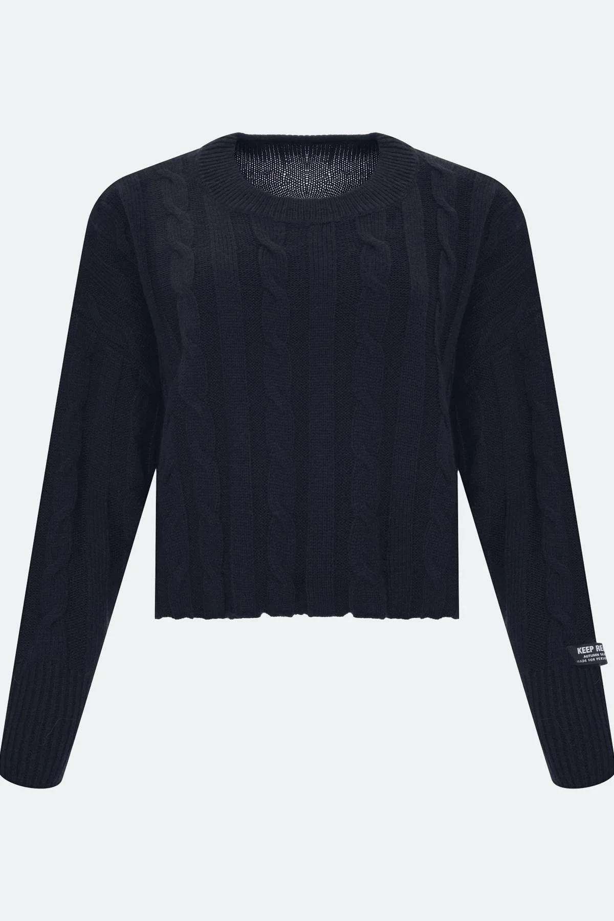 Укороченный джемпер с косами, 46