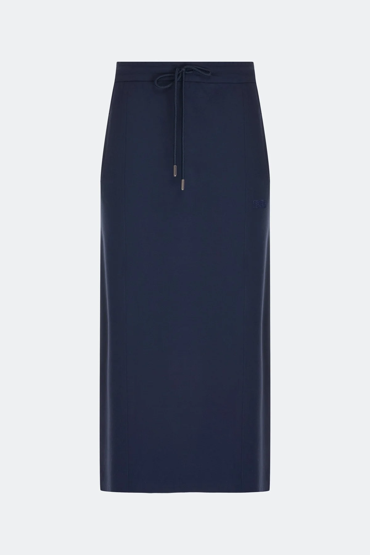 Трикотажная юбка с акцентным разрезом, 46