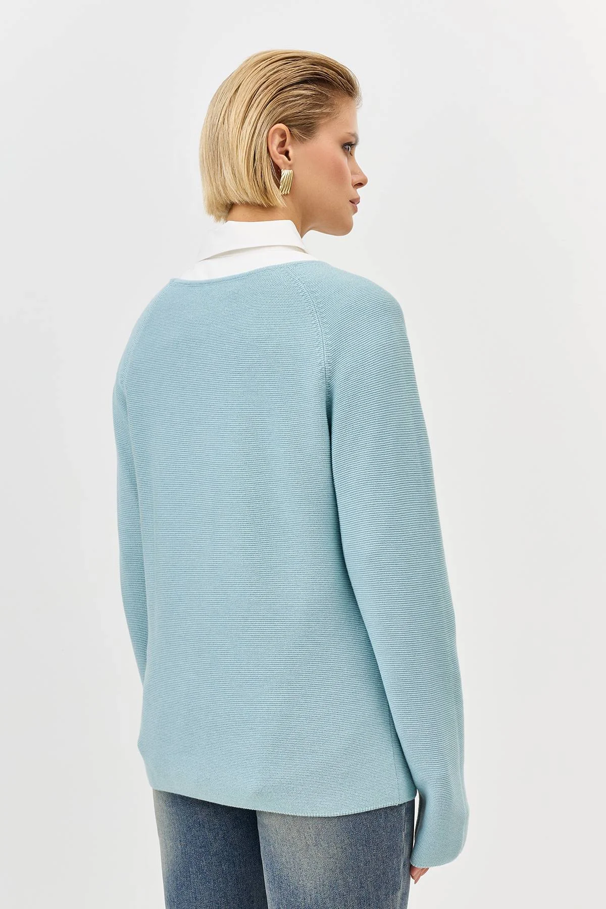 Лимитированная серия яркий джемпер с вырезом лодочка и ремень, 44