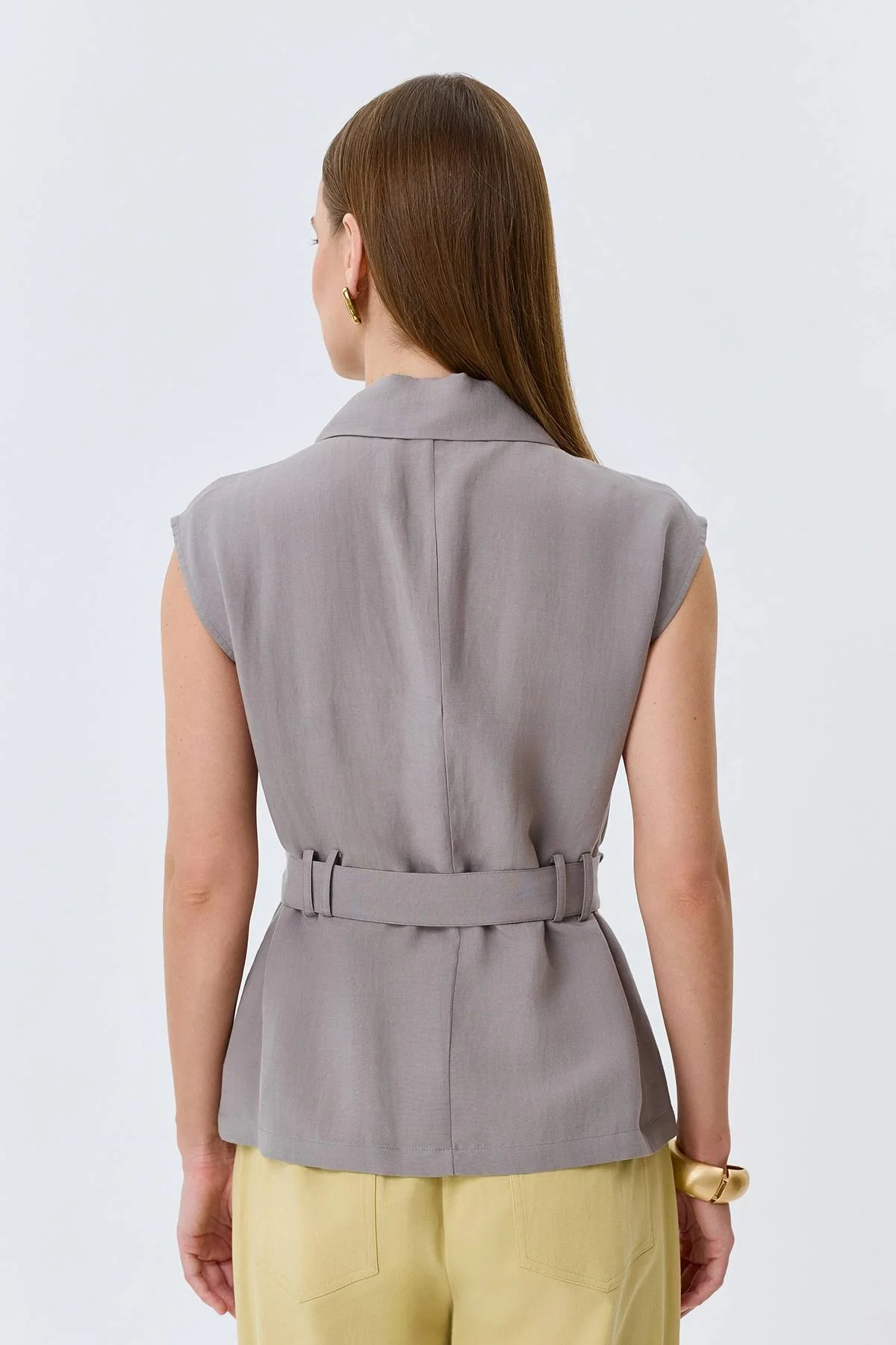 Блузка-жилет из тенселя, 36