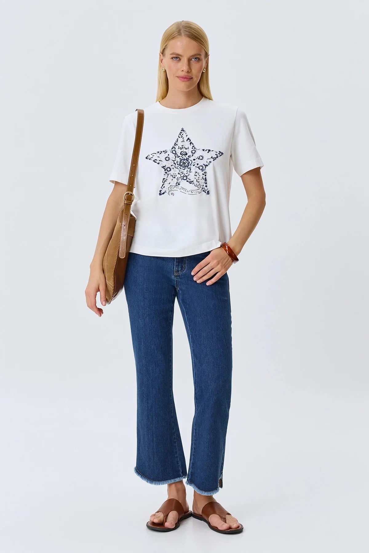 Укороченные джинсы Row hem, 44