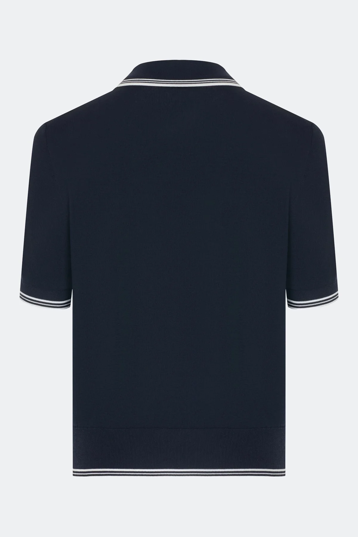 Поло из вискозы с контрастными полосками, 42