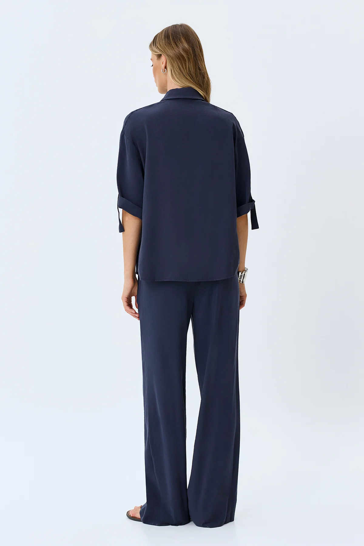 Свободная блузка с укороченными рукавами, 50