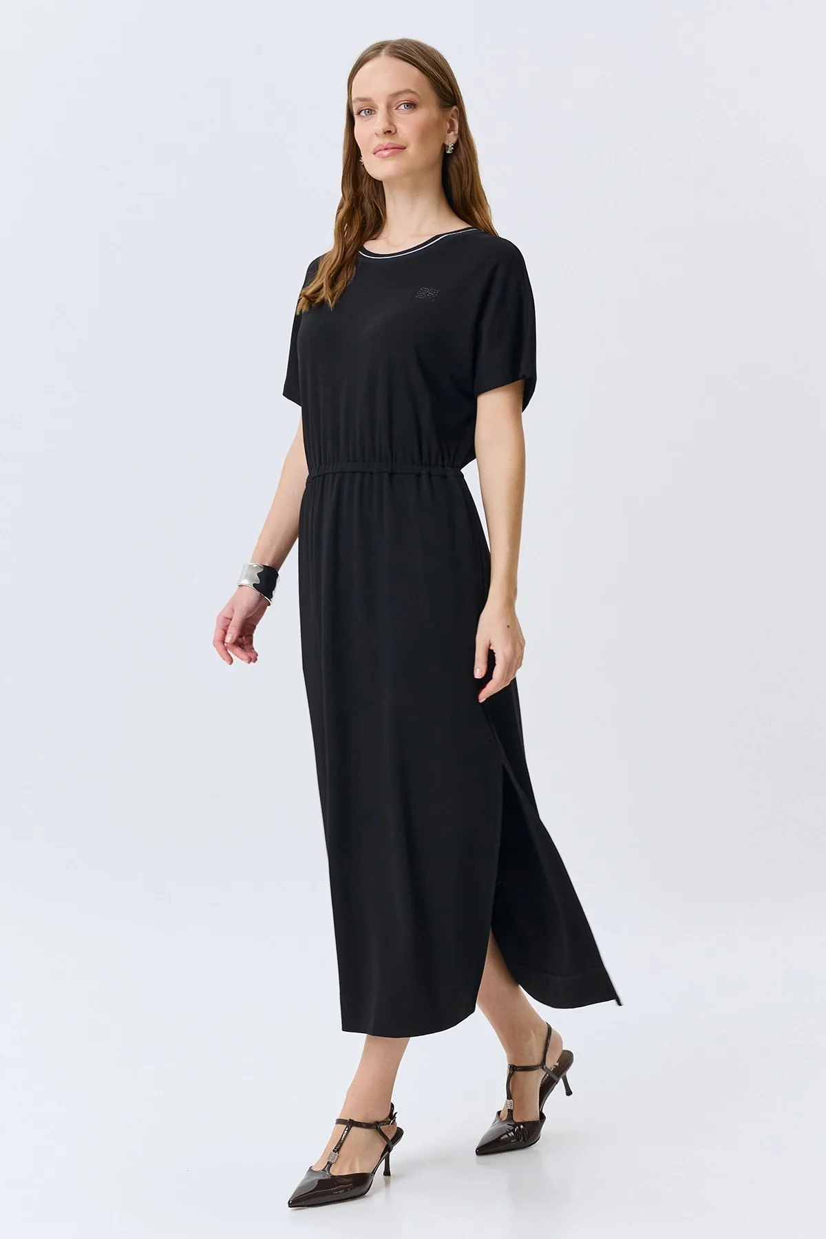 Трикотажное платье из смесовой вискозы, 38