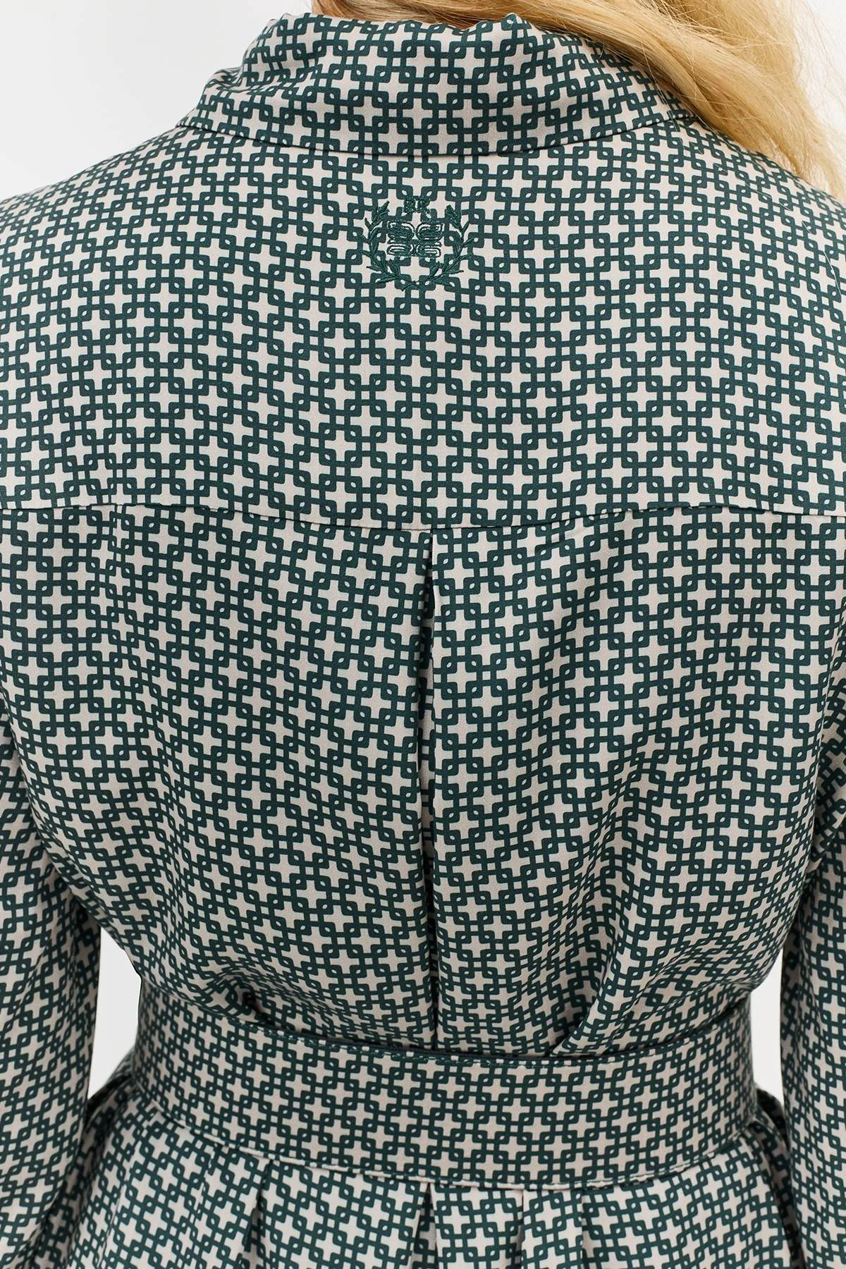 Лимитированная серия платье-рубашка с геометрическим принтом и палантином, 34