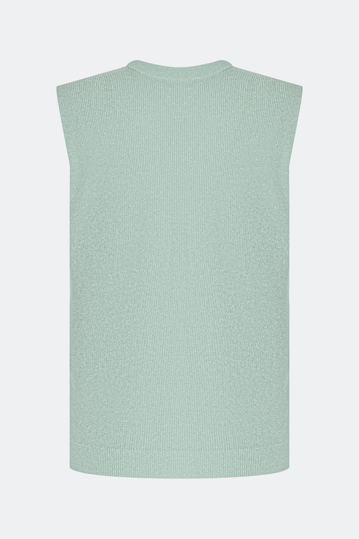 Мятный вязаный топ, 40