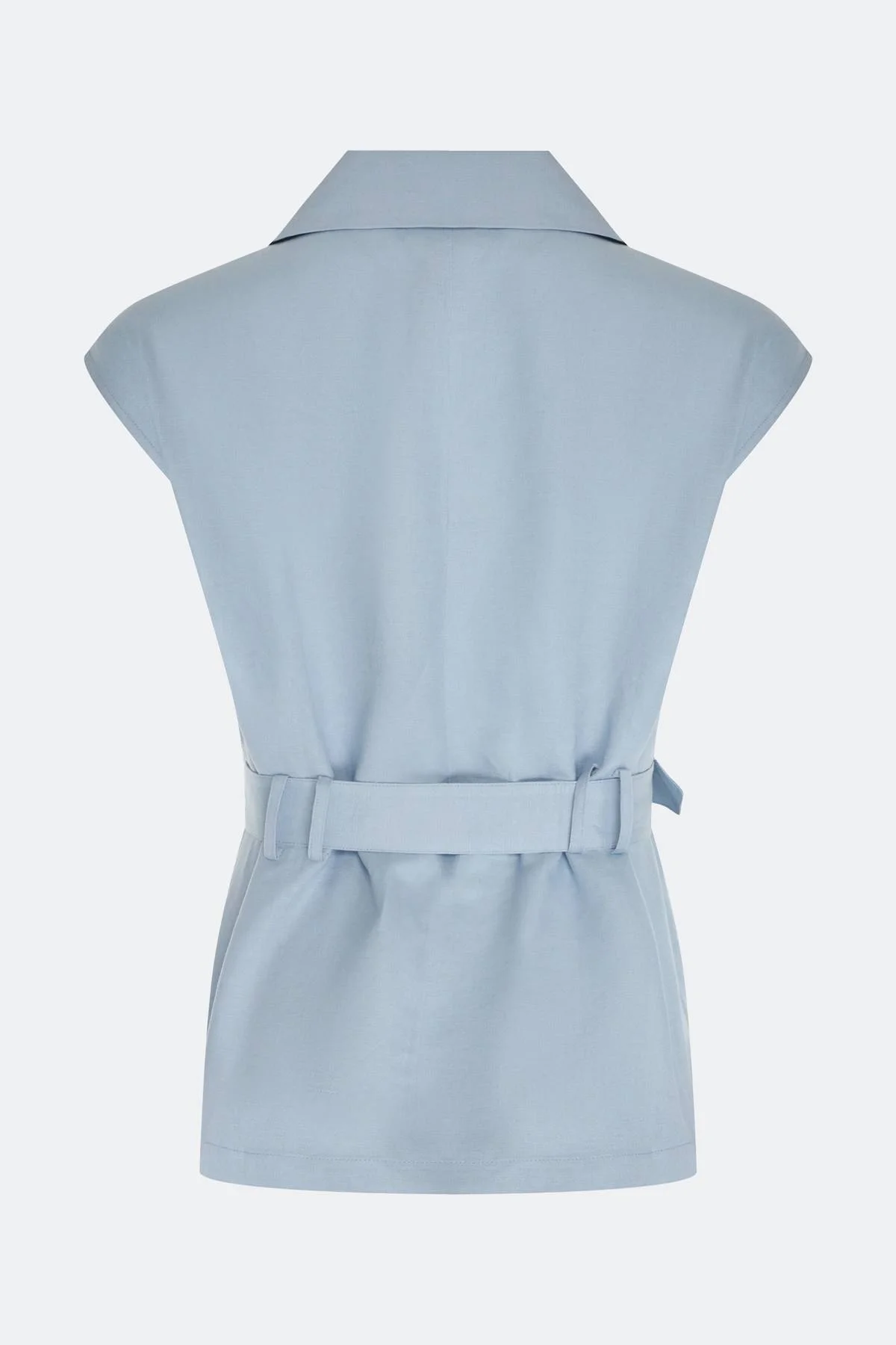 Удлиненный льняной жилет, 44