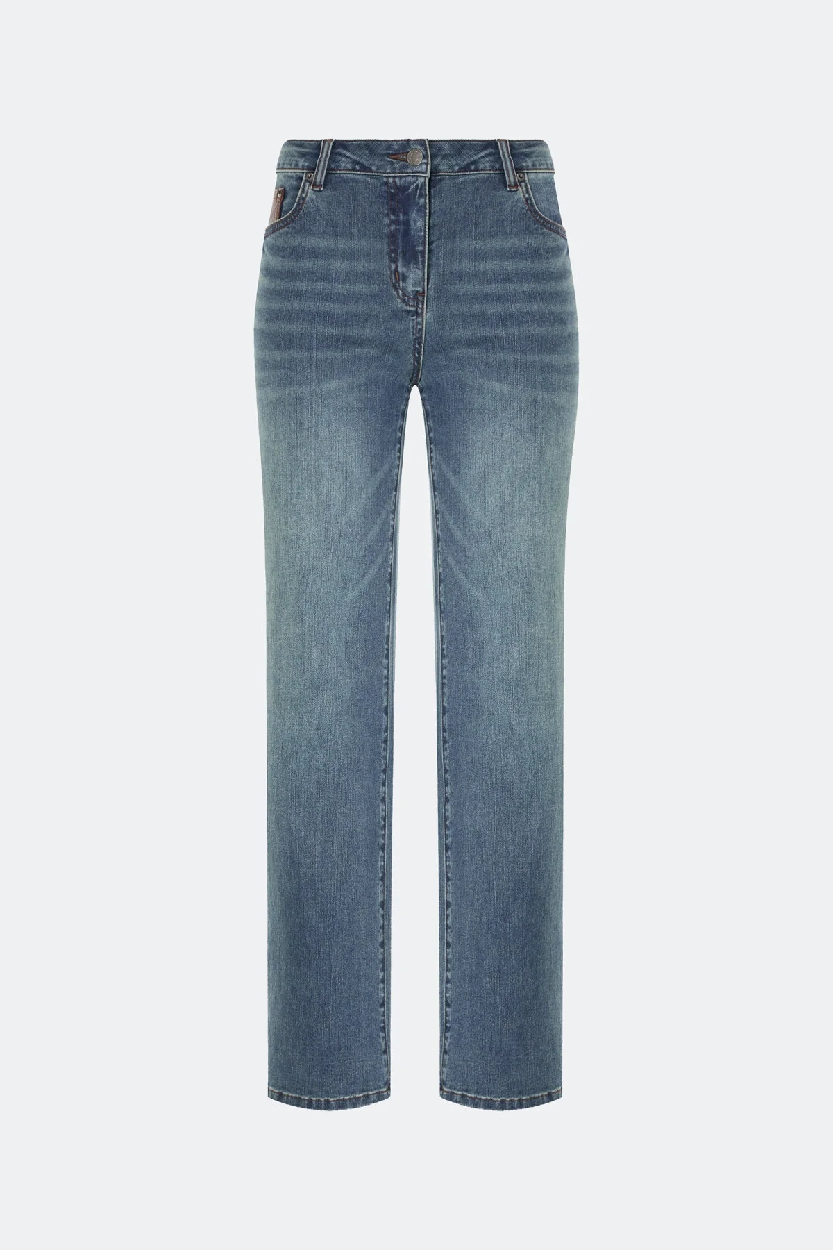 Джинсы Straight fit с деликатной варкой, 52