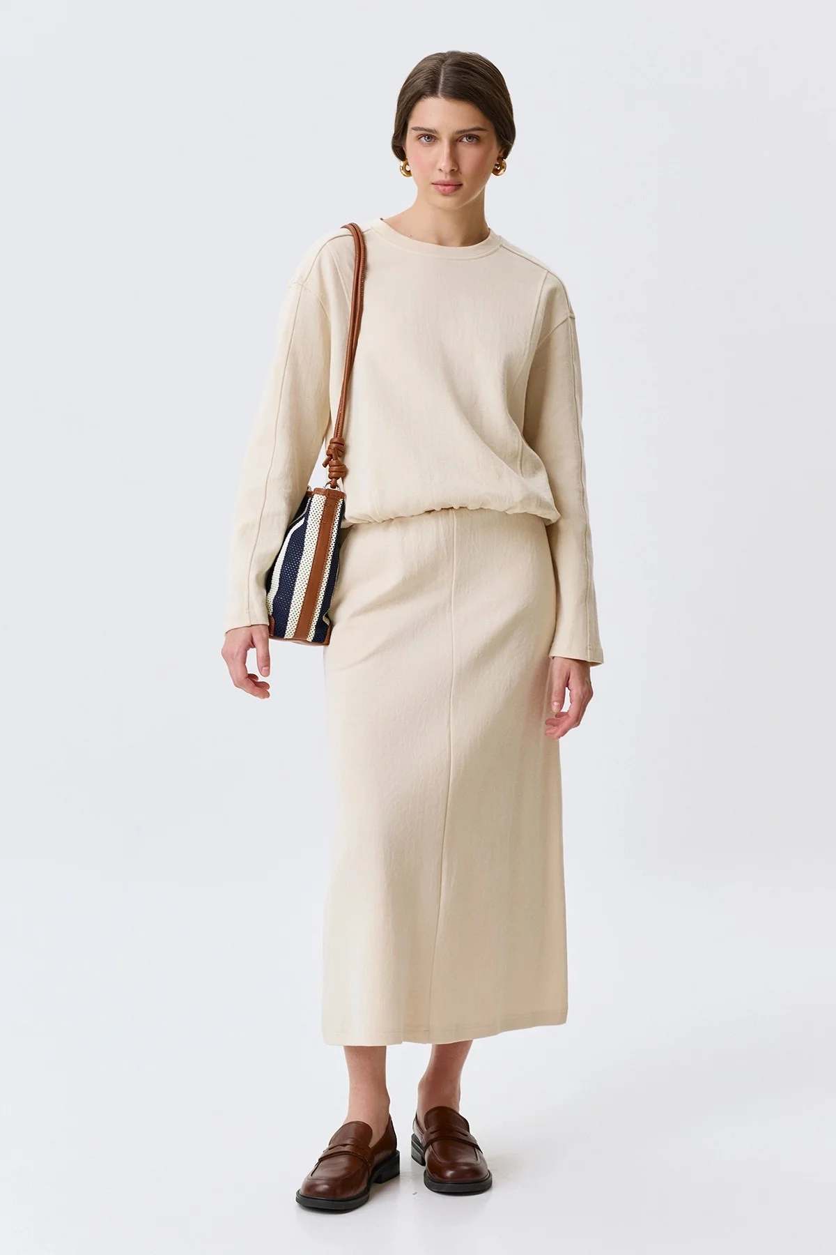 Трикотажная юбка А-силуэта, 40