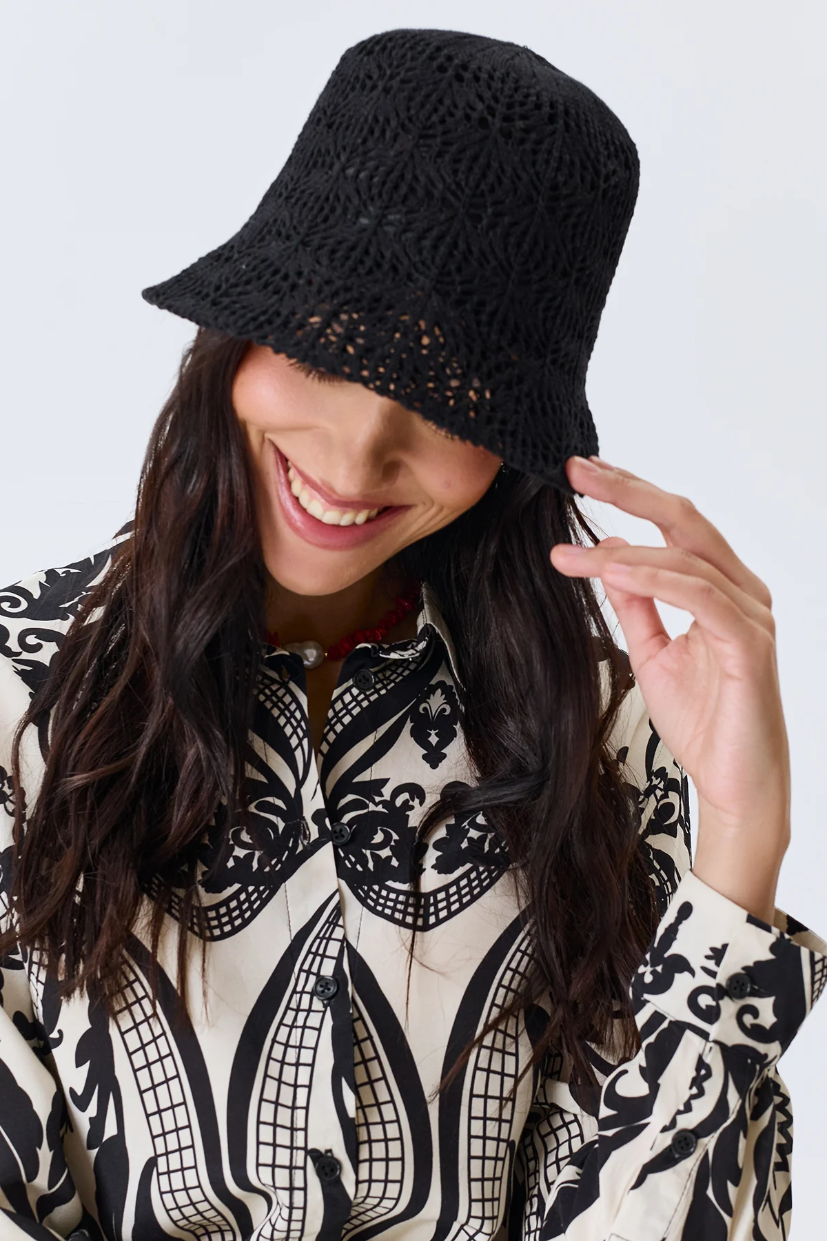 Хлопковая ажурная панама, One