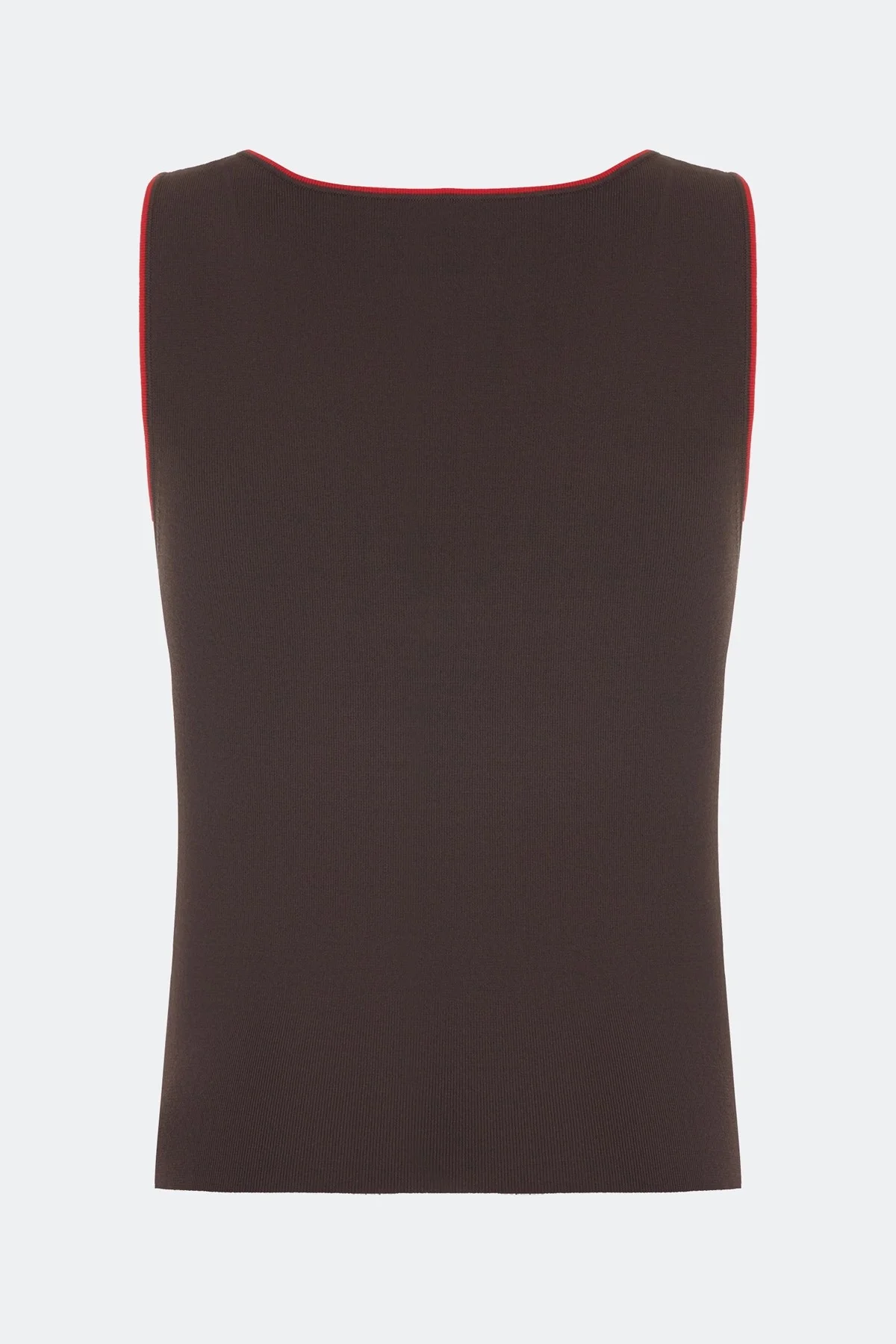 Топ из вискозы с контрастным кантом, 50