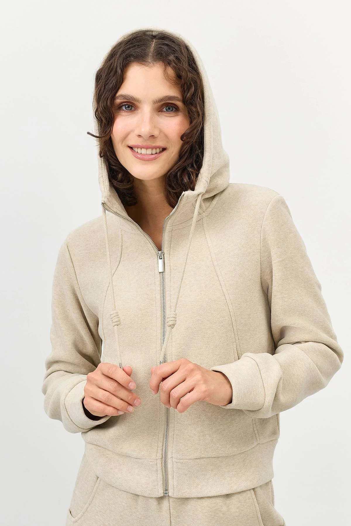 Теплый укороченный худи, 44