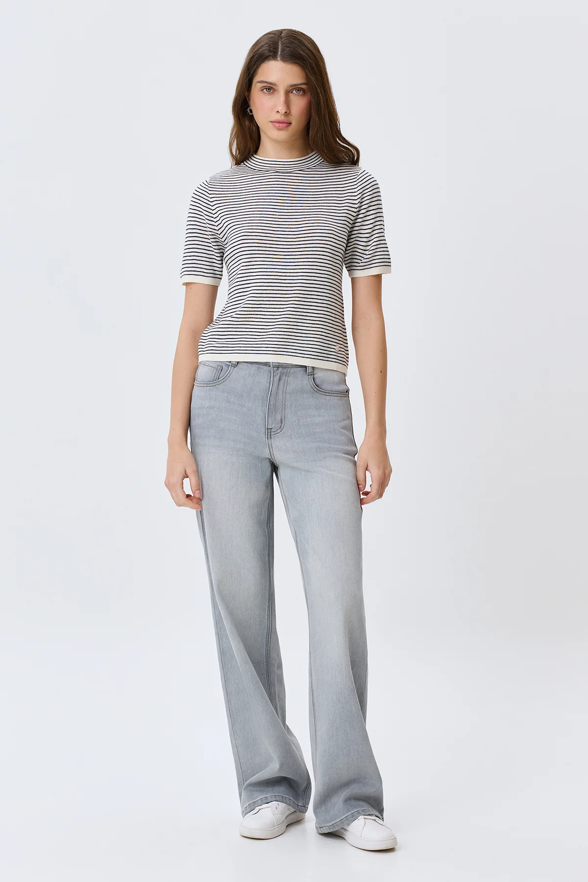 Джемпер в тонкую полоску, 50