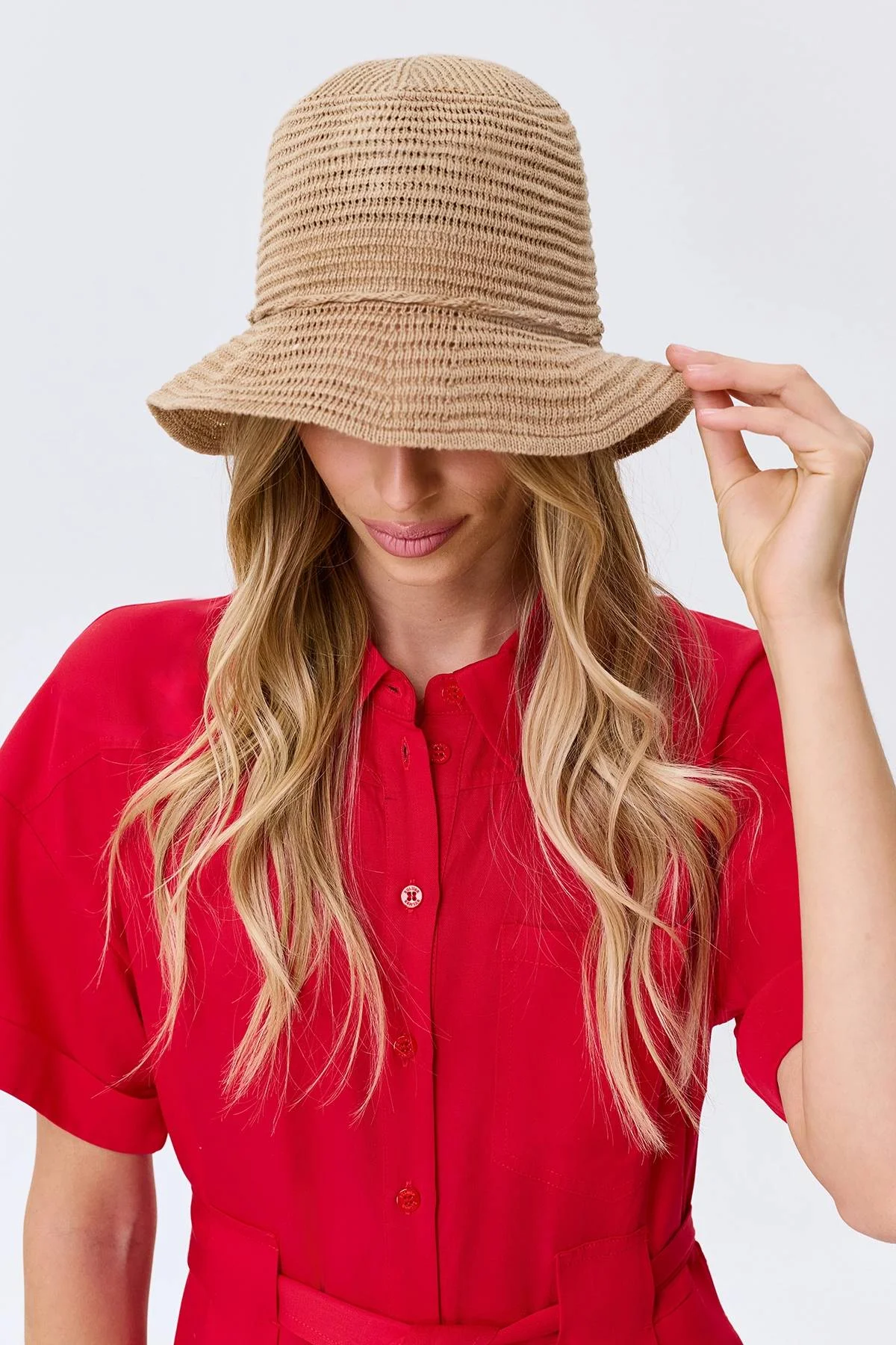 Пляжная плетеная шляпа, One