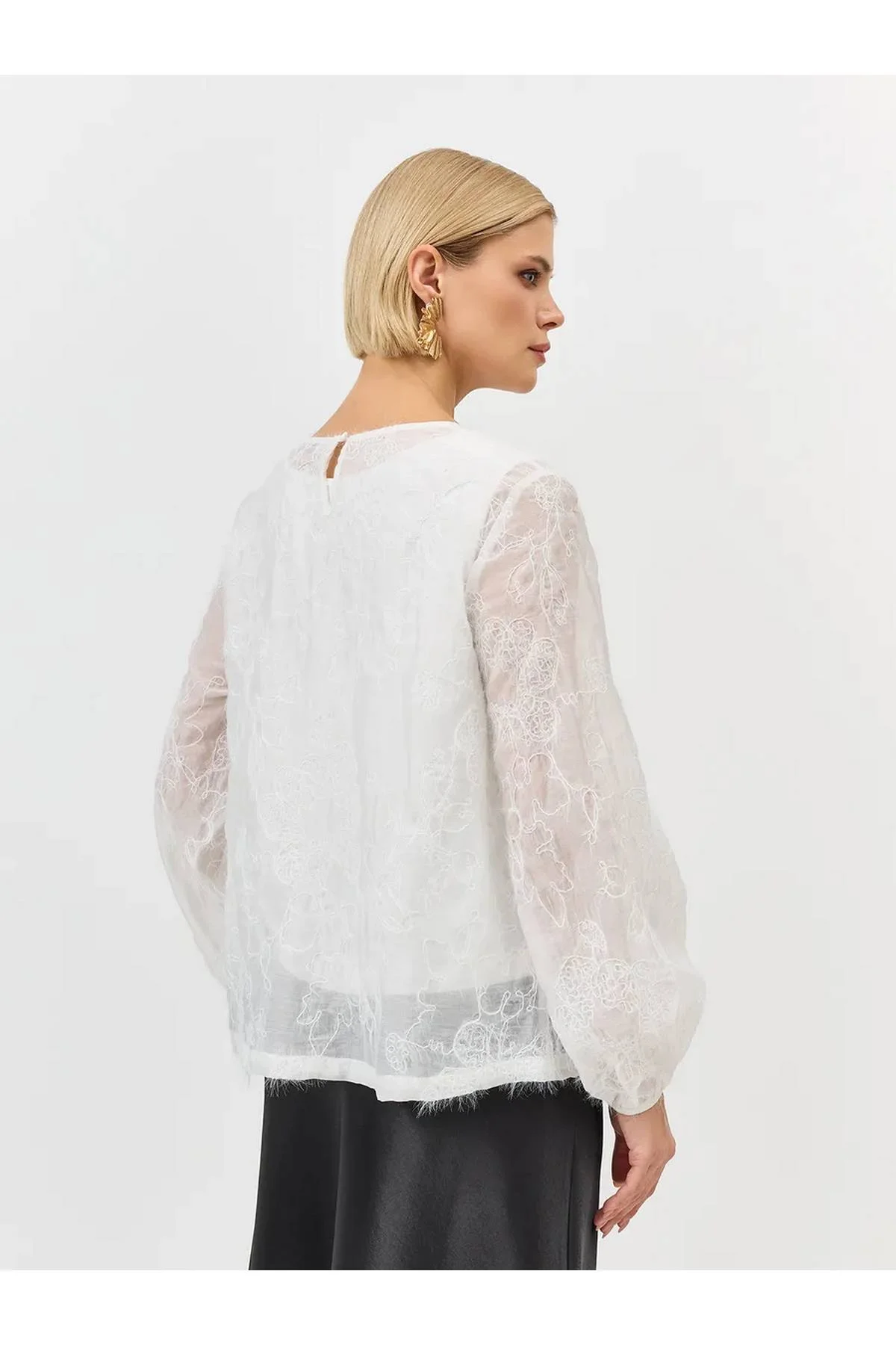 Лимитированная серия романтичная блузка с вышивкой и ремень, 34 Лимитированная серия романтичная блузка с вышивкой и ремень, 34