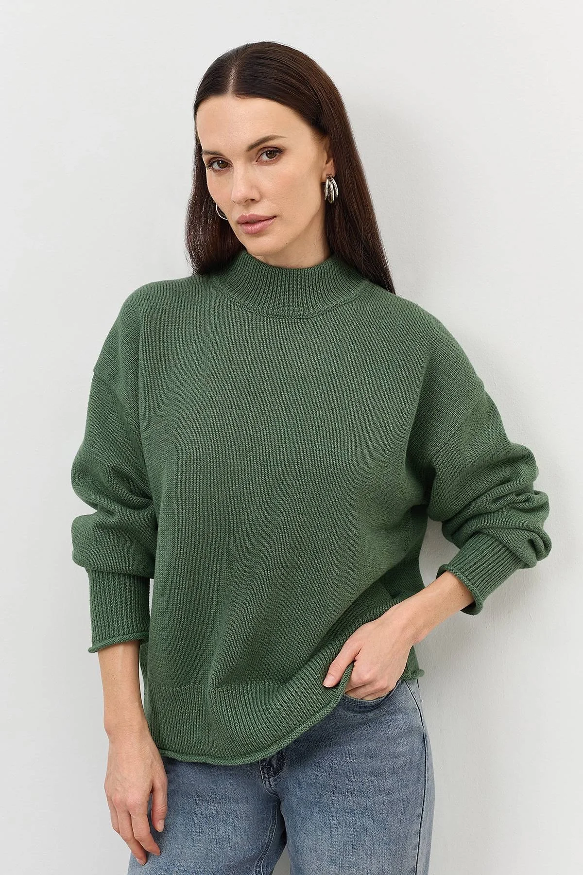 Вязаный джемпер из смесового хлопка, 50 Вязаный джемпер из смесового хлопка, 50