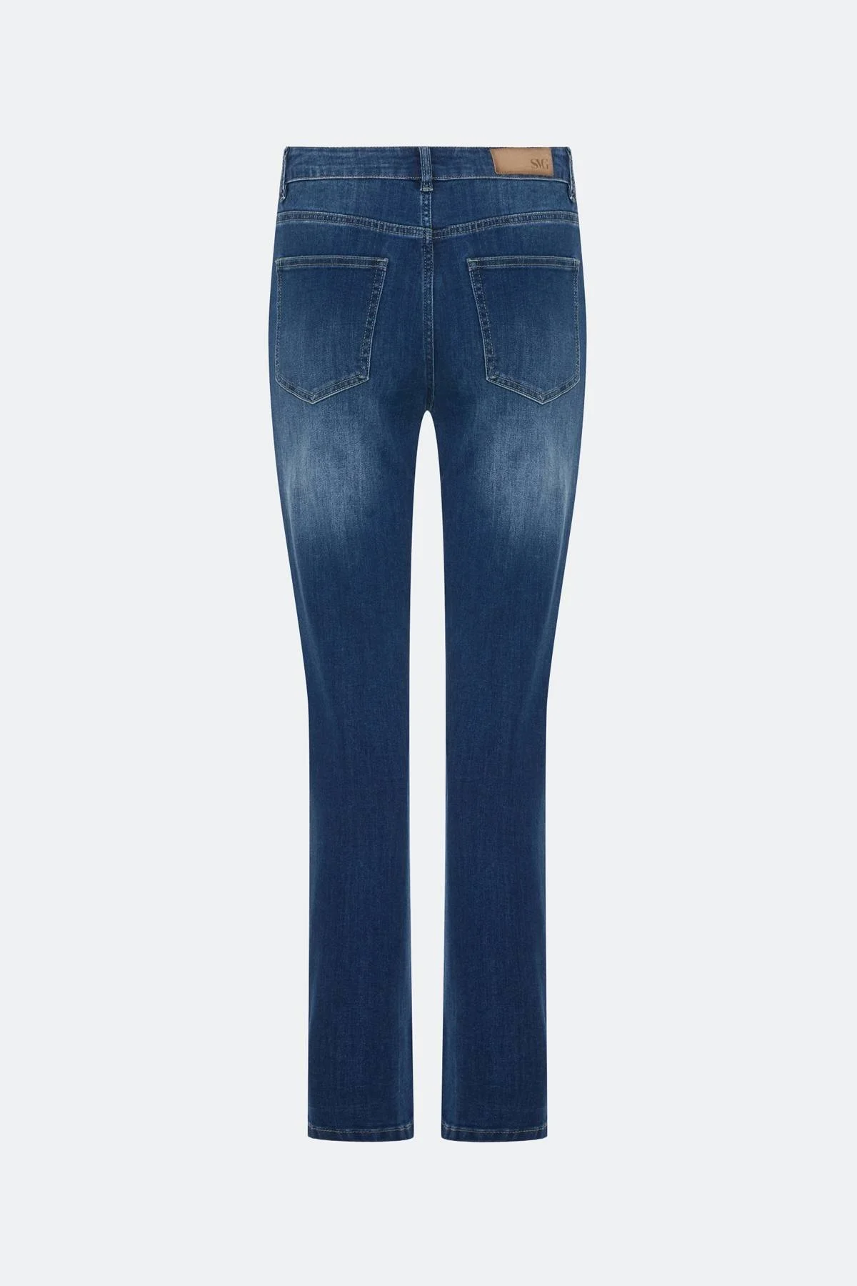 Джинсы с деликатными дестроями, 50